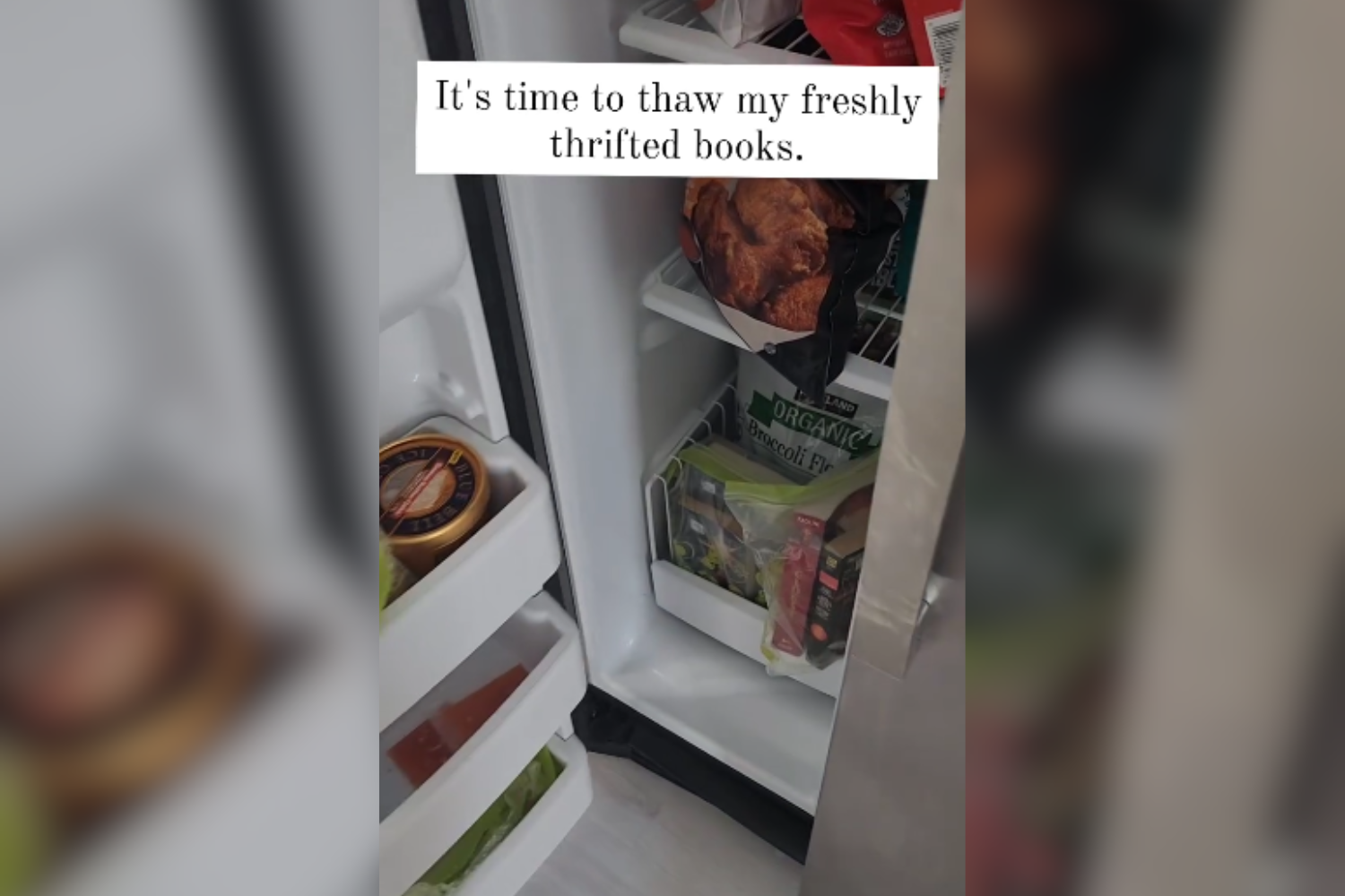 Woman explains why she immediately puts used books in the freezer