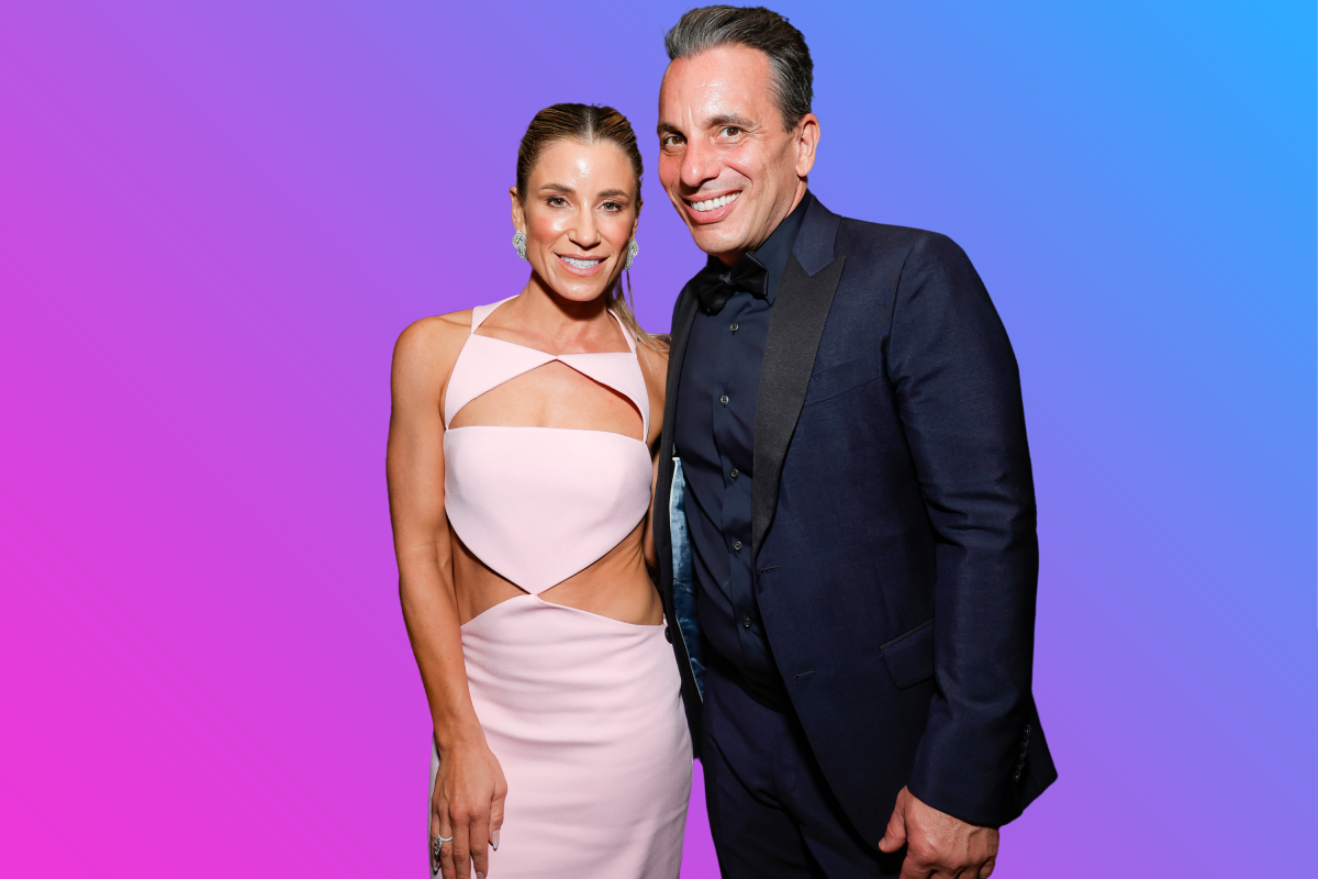 Sebastian Maniscalco and wife smiling