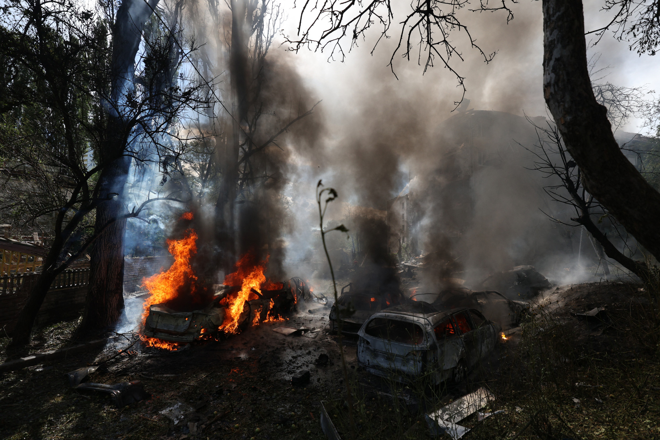 Russian Missiles Hit Children's Hospital Amid 'Massive' Attack