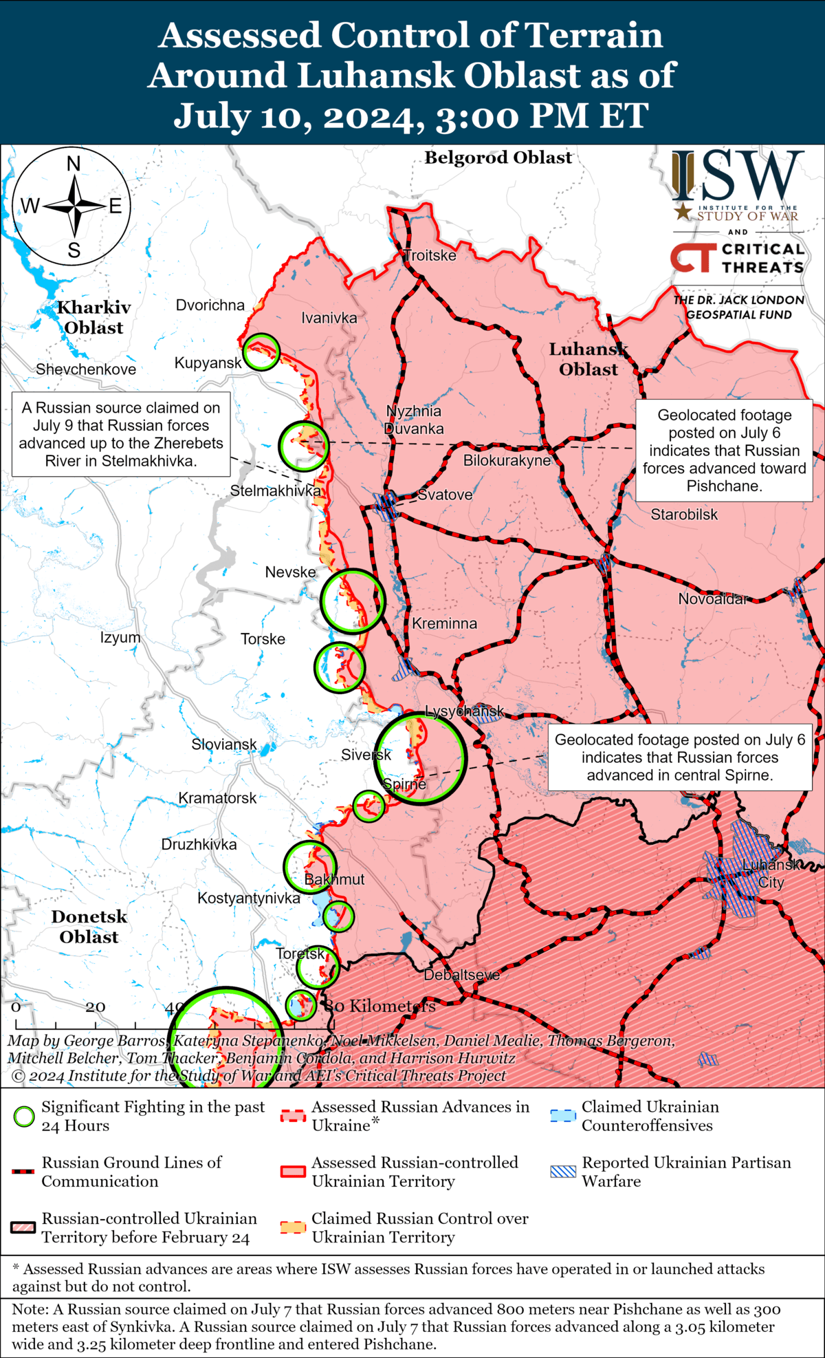 Luhansk ISW Map