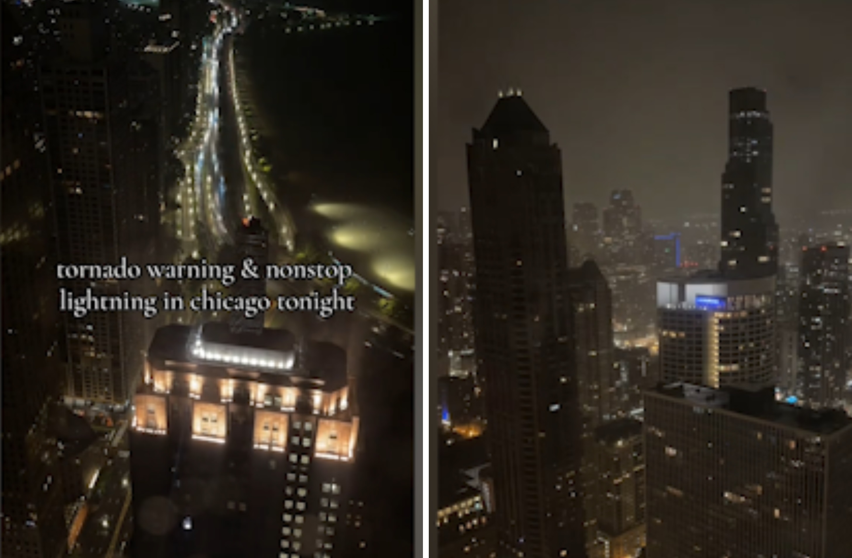 Dramatic Videos Capture Thunder, Lightning Storms Amid Tornadoes in Chicago