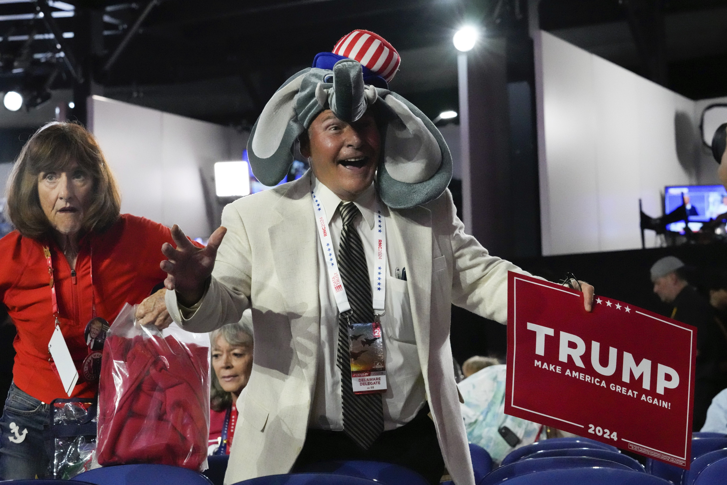 Man dressed as elephant at RNC