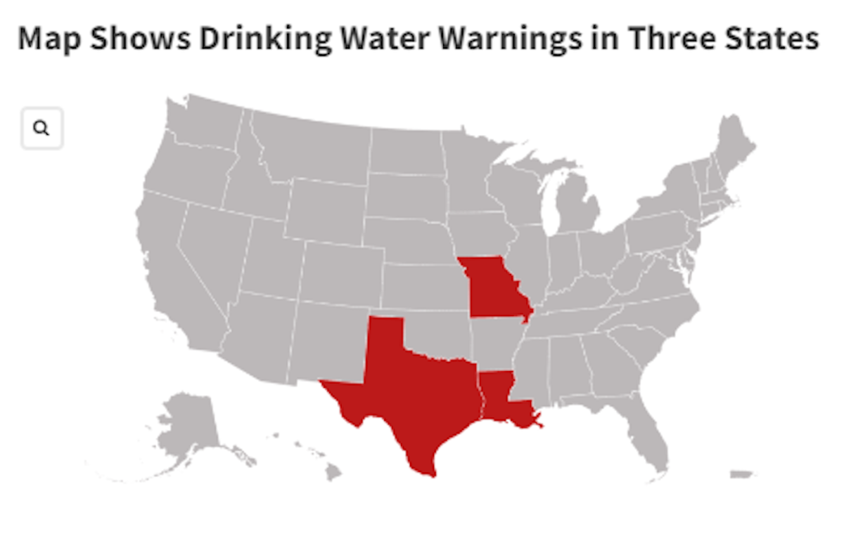 Map Shows Drinking Water Warnings