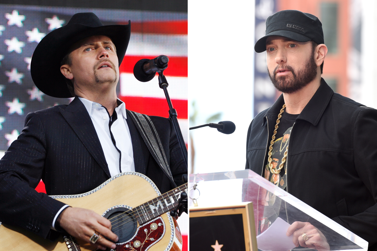 John Rich, 2008 (left). Eminem, 2020