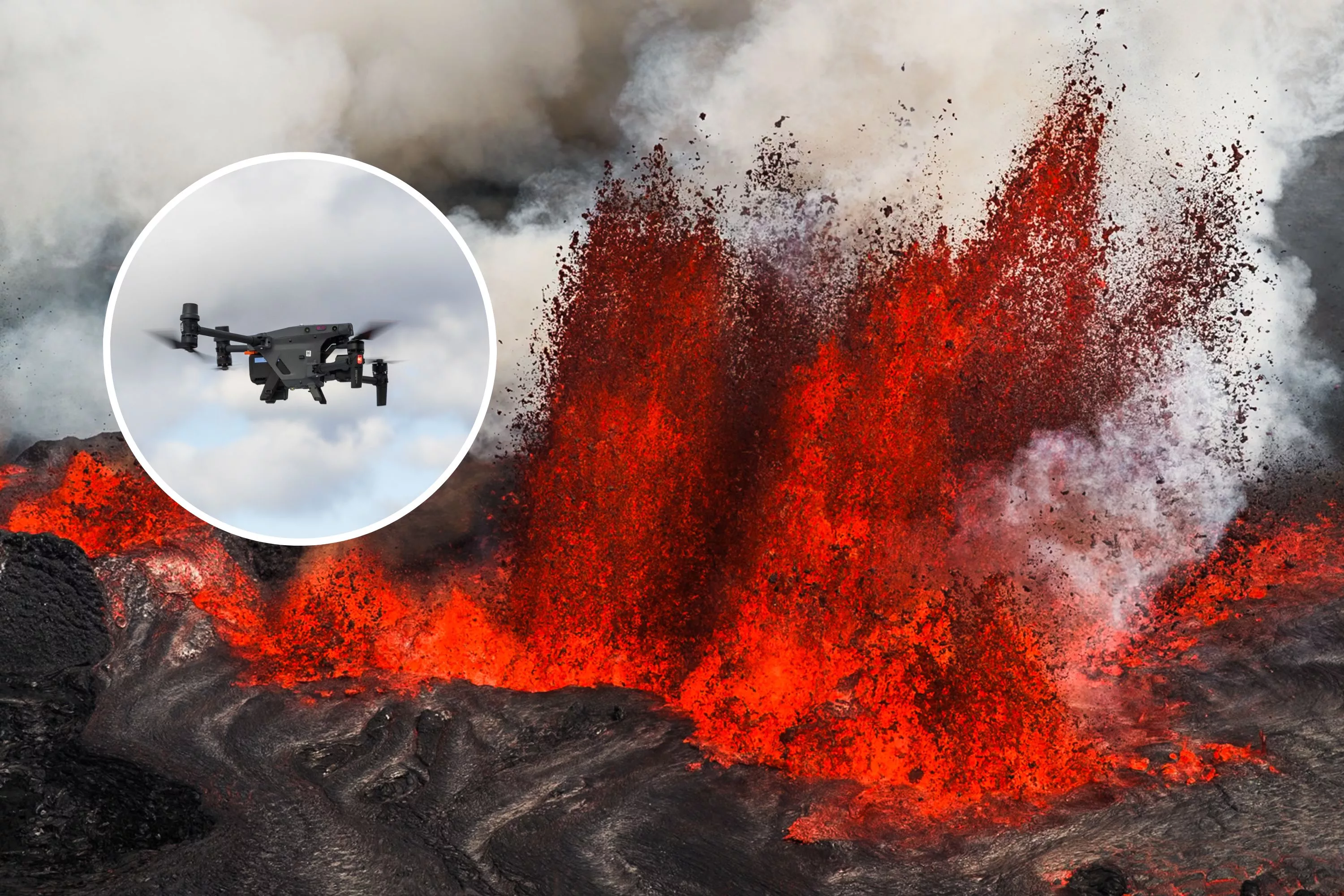 Iceland Volcano Video Reveals How Drones Avert Disaster - Newsweek