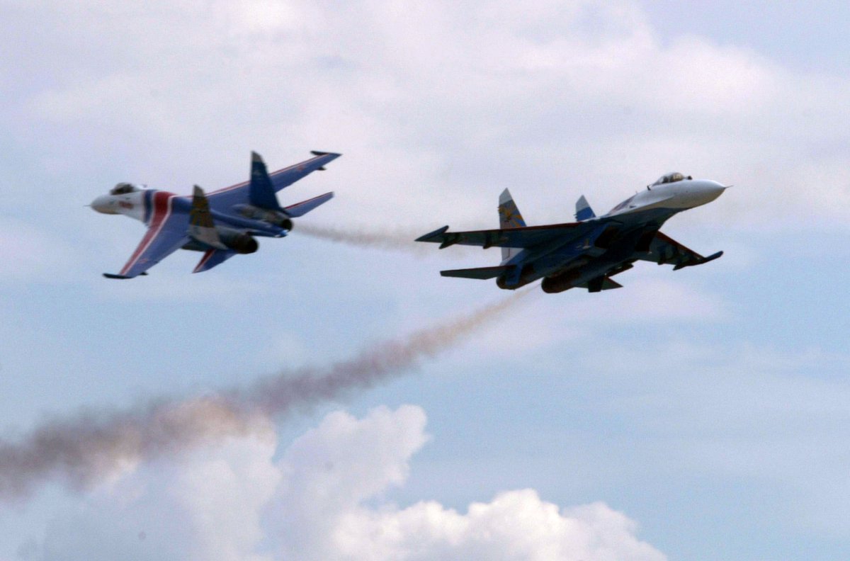 Su-27 fighter jets in Russia