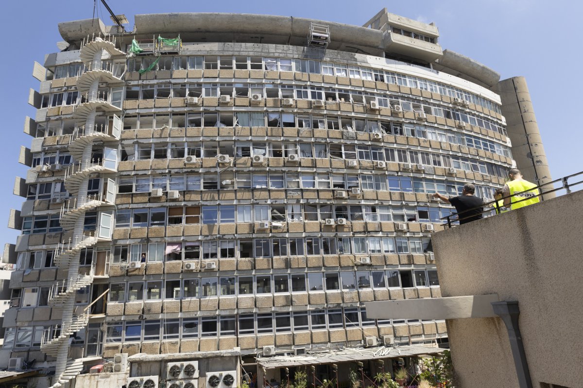 Israel, building, hit, by, Houthi, drone