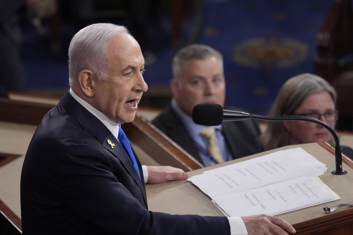 Israeli Prime Minister Benjamin Netanyahu speaks
