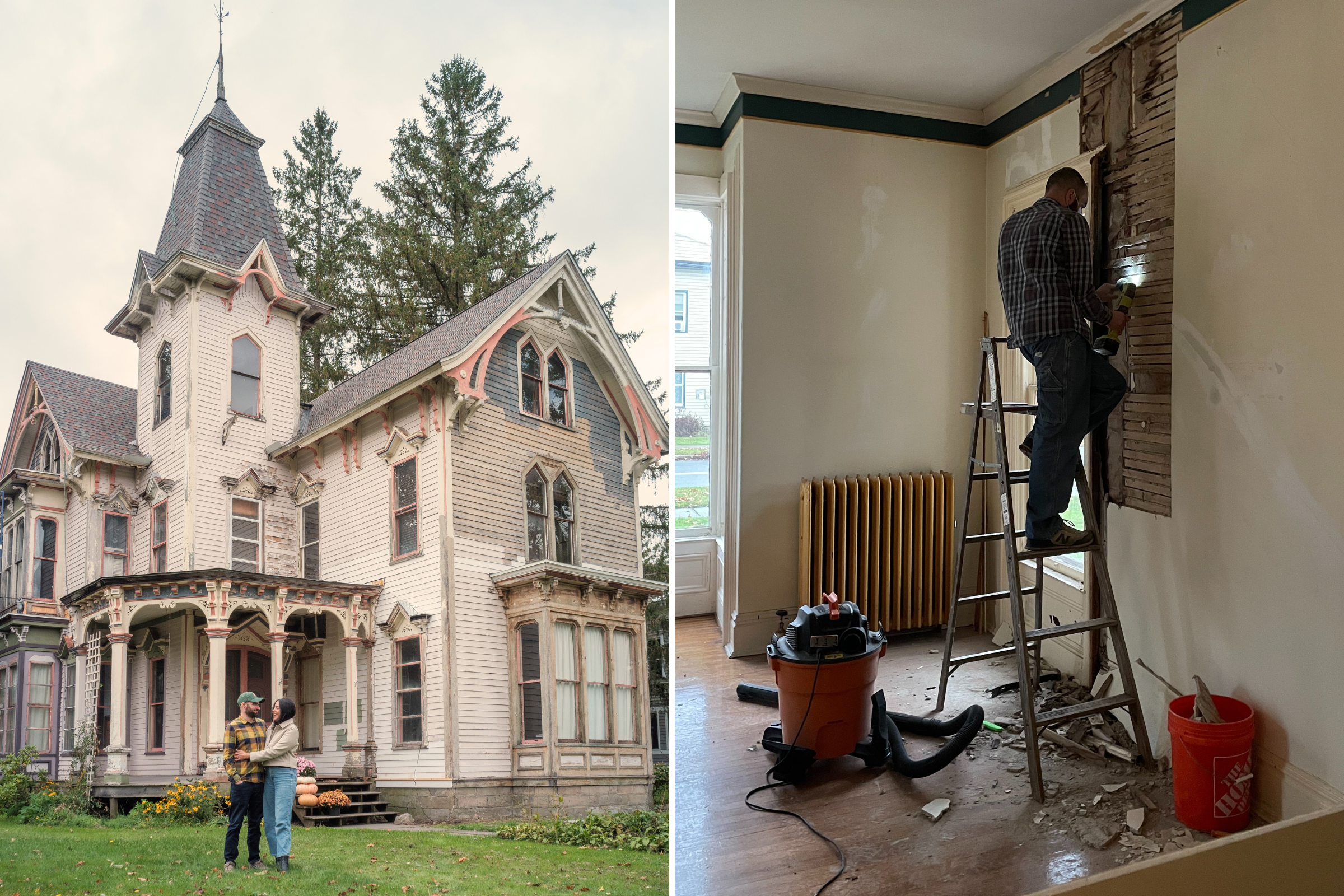 Couple buys run down 19th century Gothic house, transform into dream home