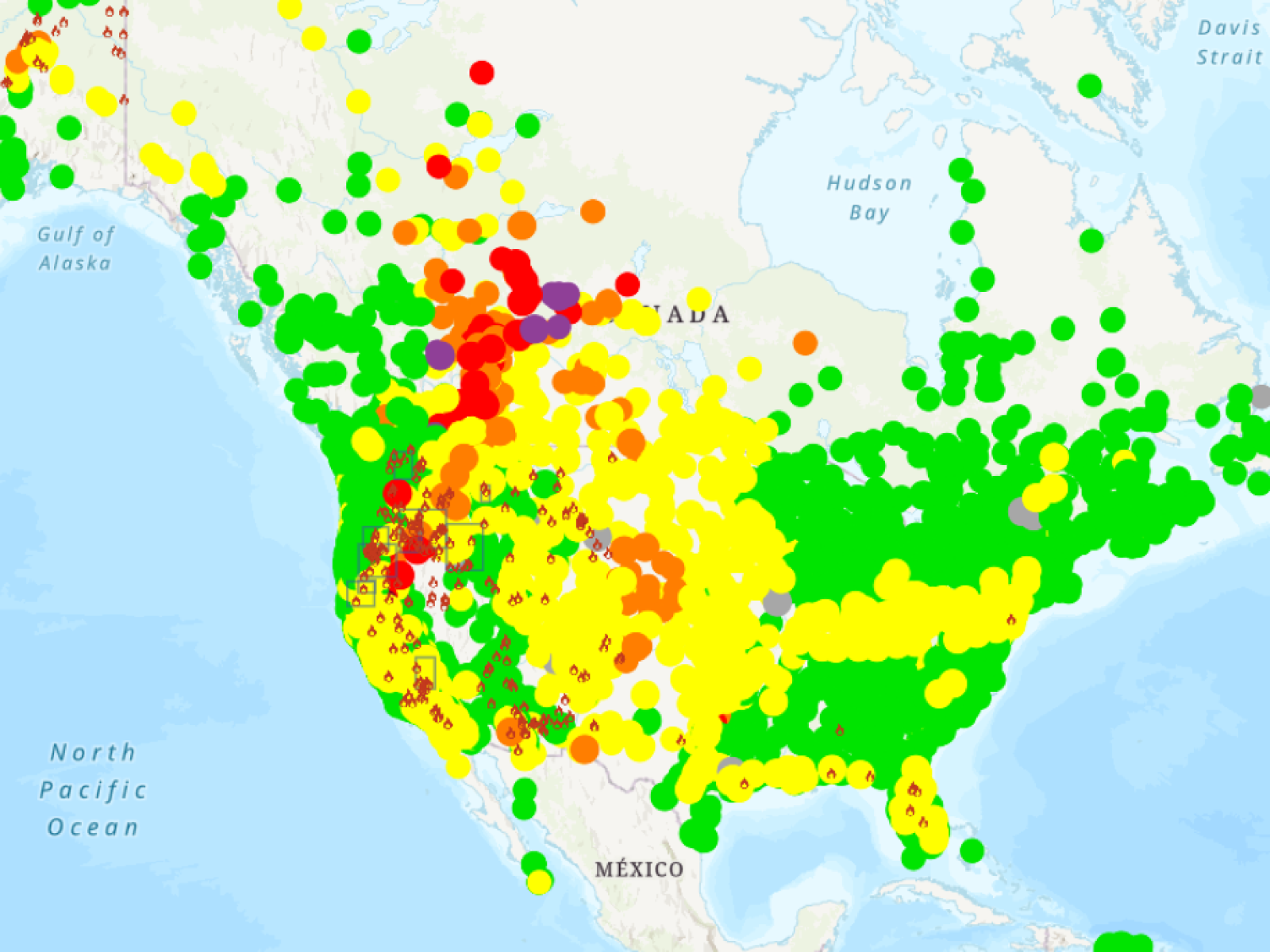 Wildfire Smoke Map Interactive