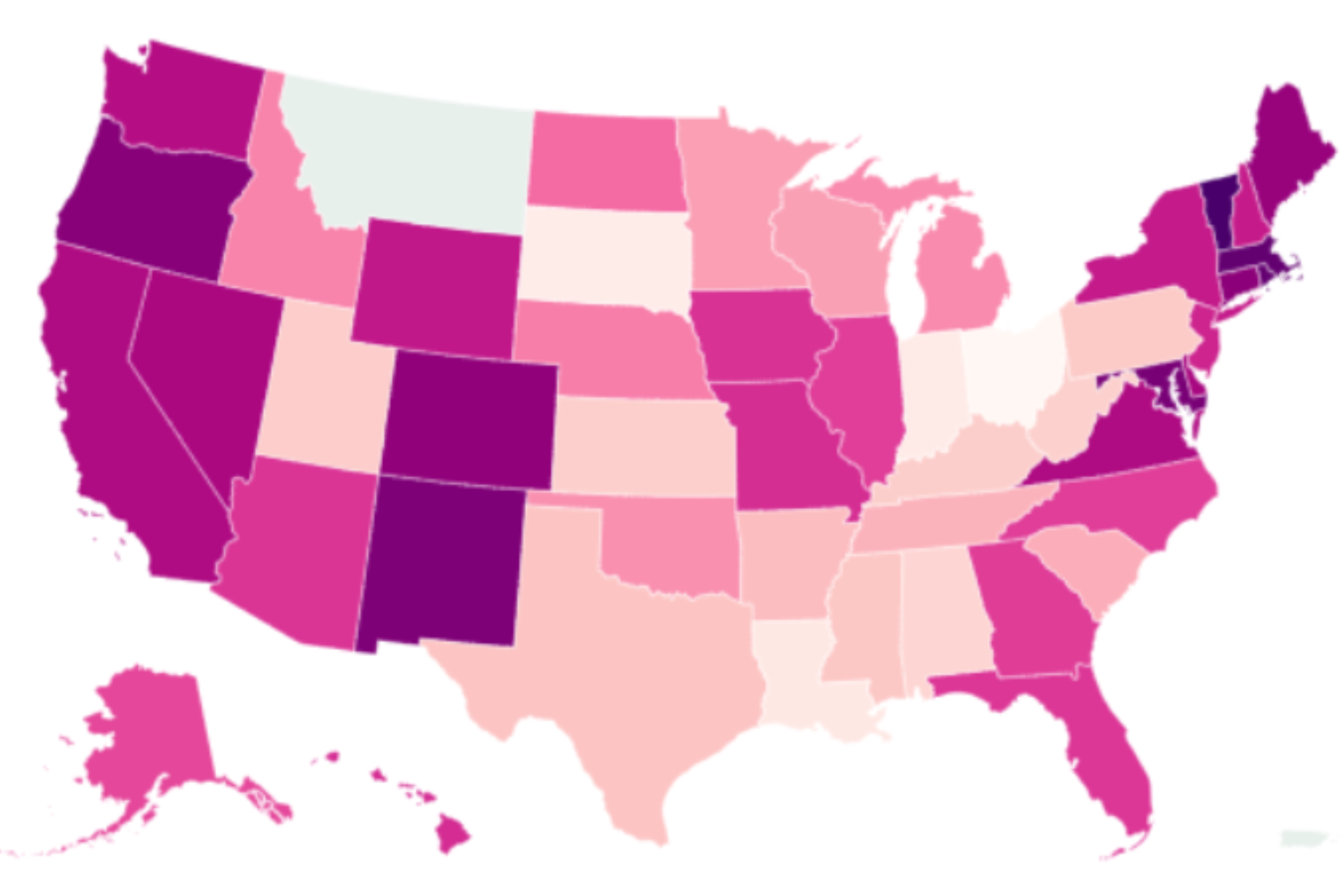 Map shows best and worst states for women in business