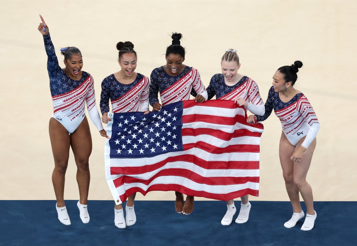 Simone Biles Leads USA Women's Gymnastics to Gold in Olympic Team All ...