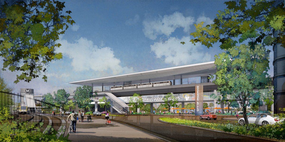 Inglewood Rail Project Rendering