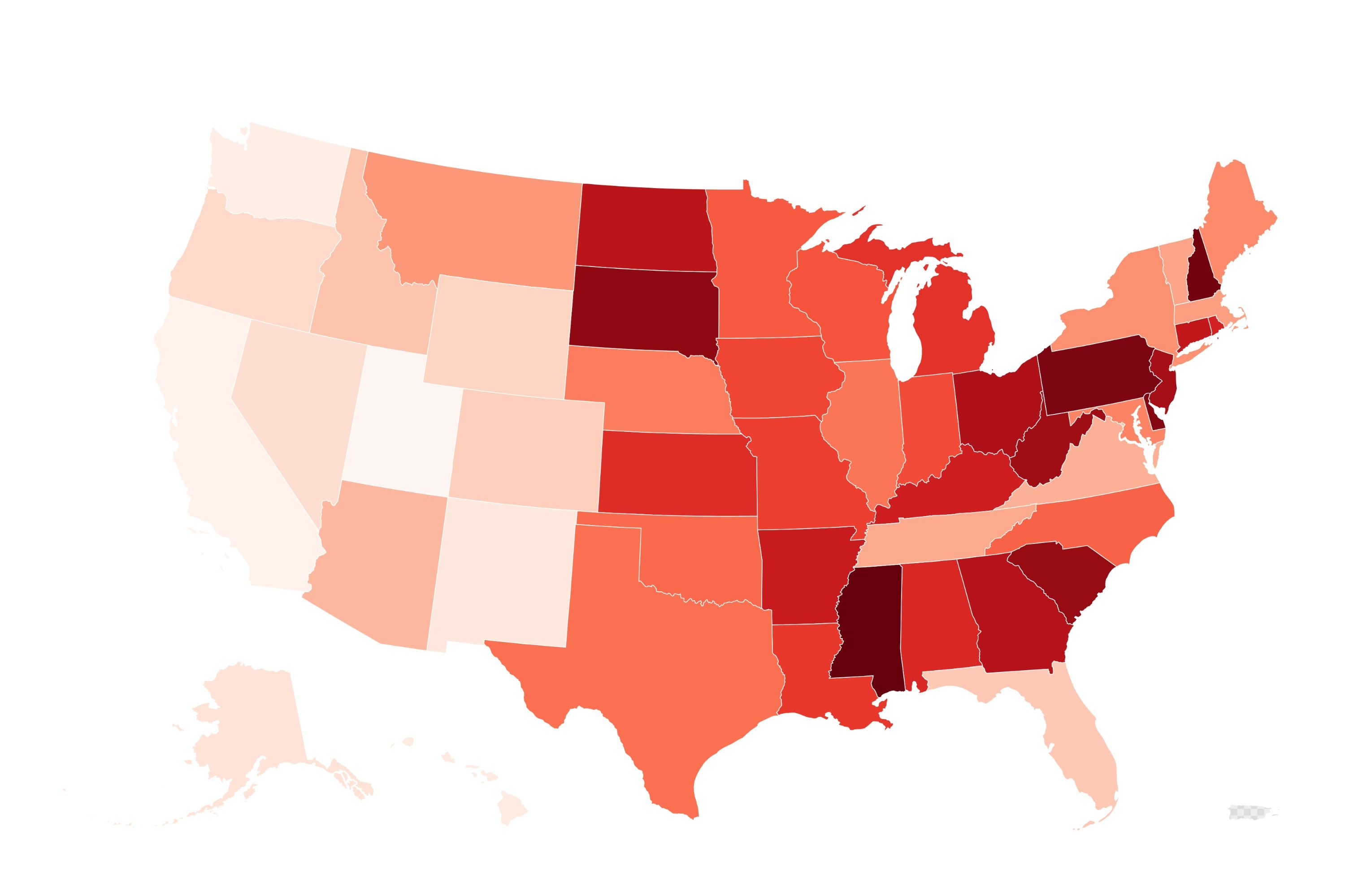 Map Shows Which States Have the Most Student Debt Map Shows Which States Have the Most Student Debt