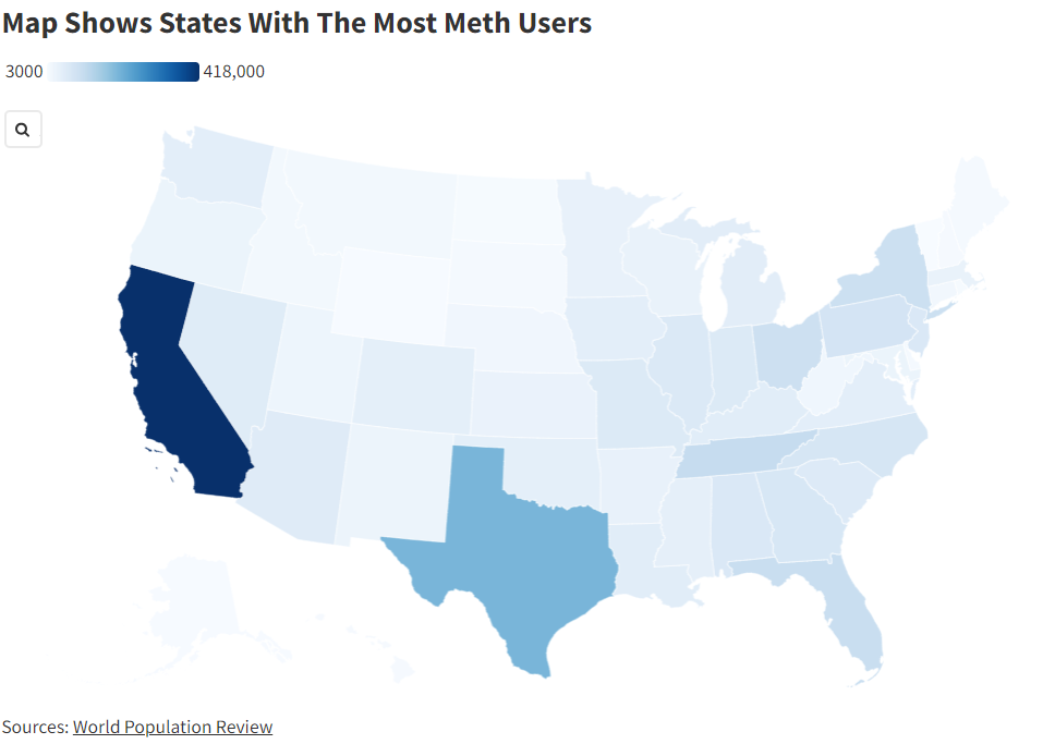 Mapping America’s Meth Addiction: States with Highest Usage Rates