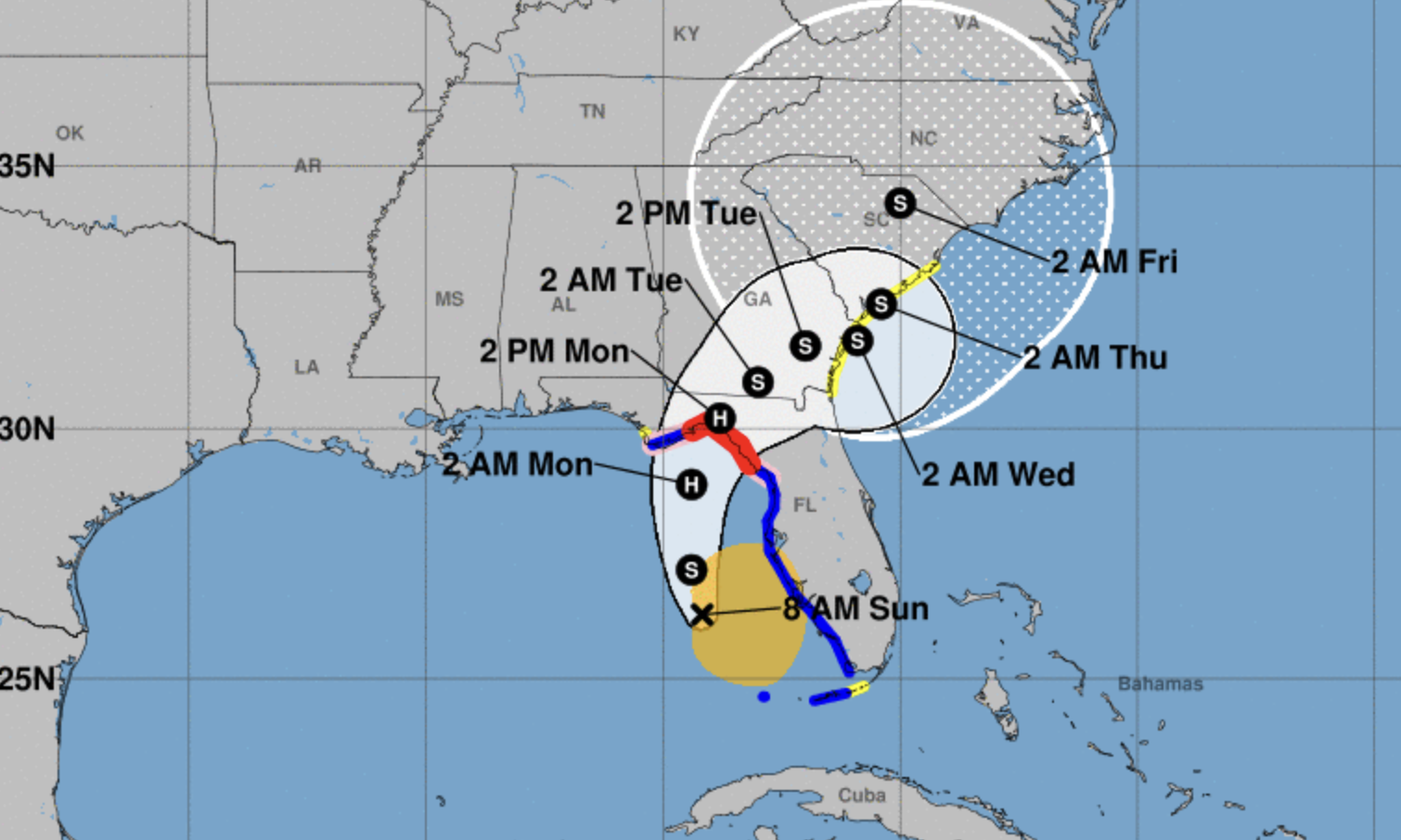 Tropical Storm Debby Path Map Shows Potential Hurricane Heading For ...