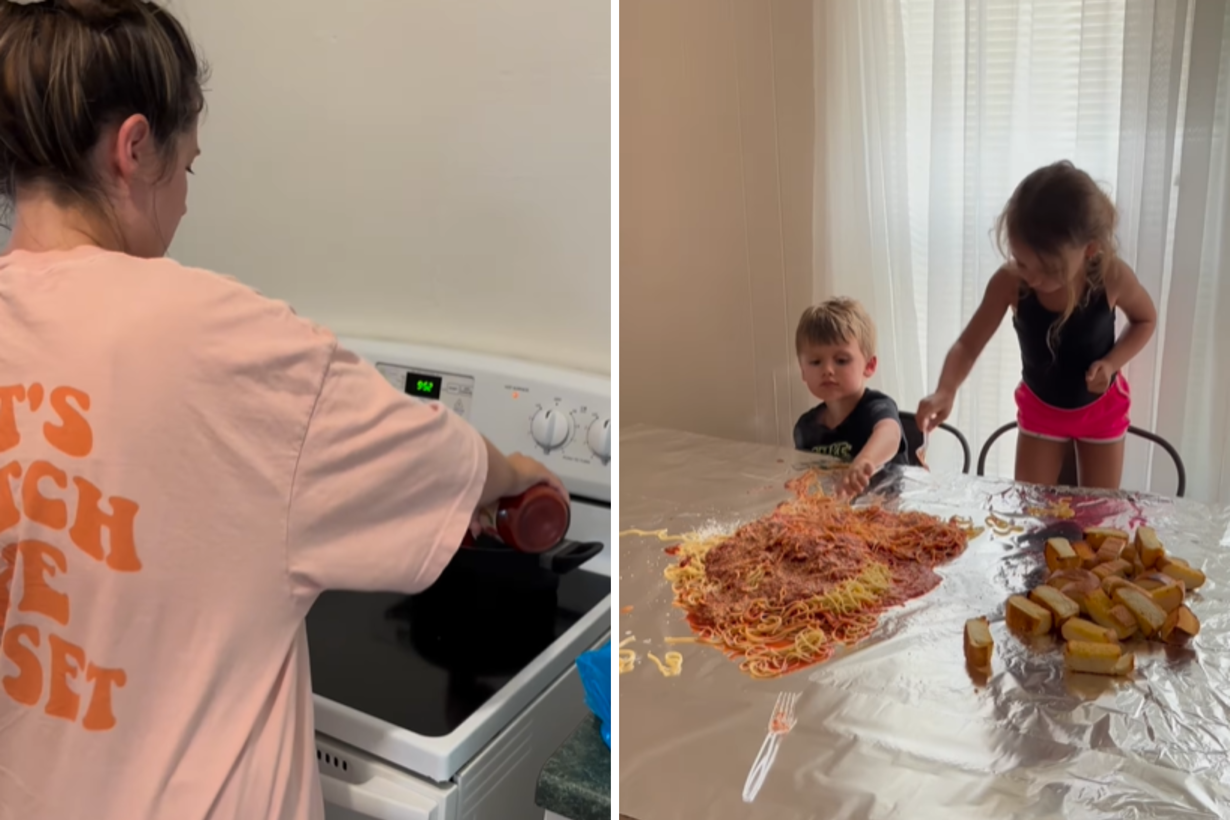 Mom Stands by Her Unique Dinner Routine for Her Three Kids