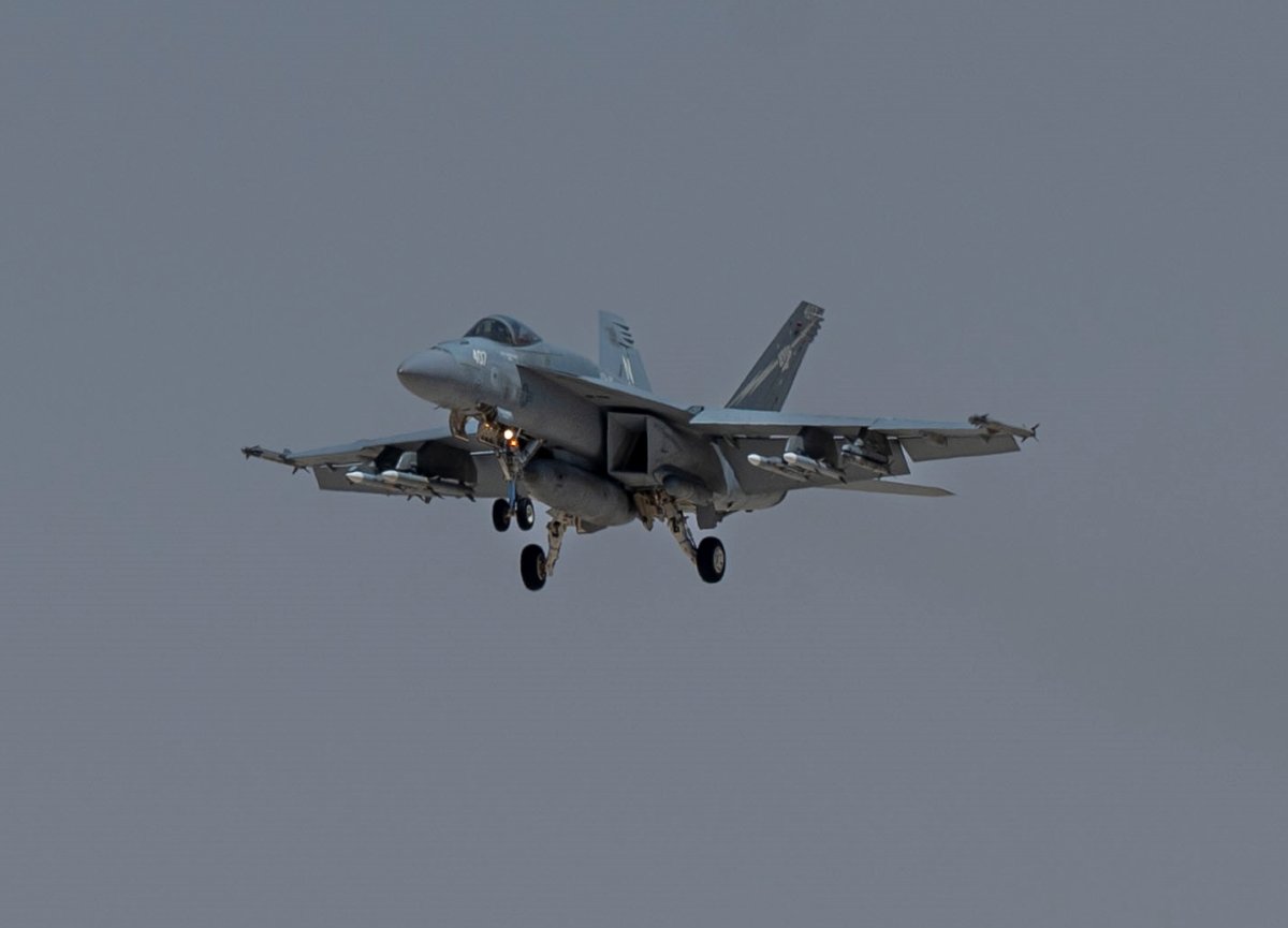 US Navy Jet Lands in Middle East
