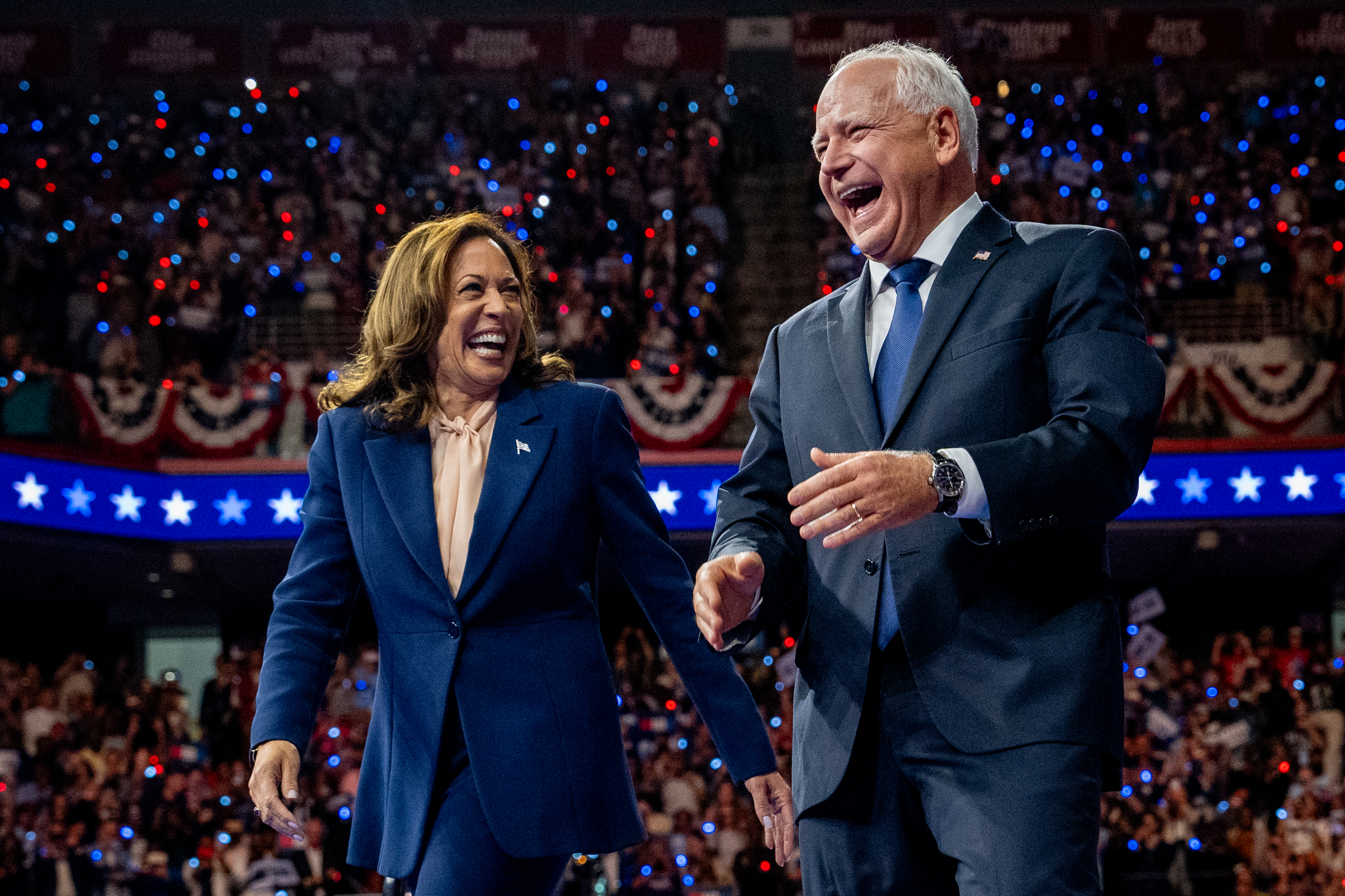 Democrats Target Battlegrounds With First Harris-Walz Paid Ad Campaign