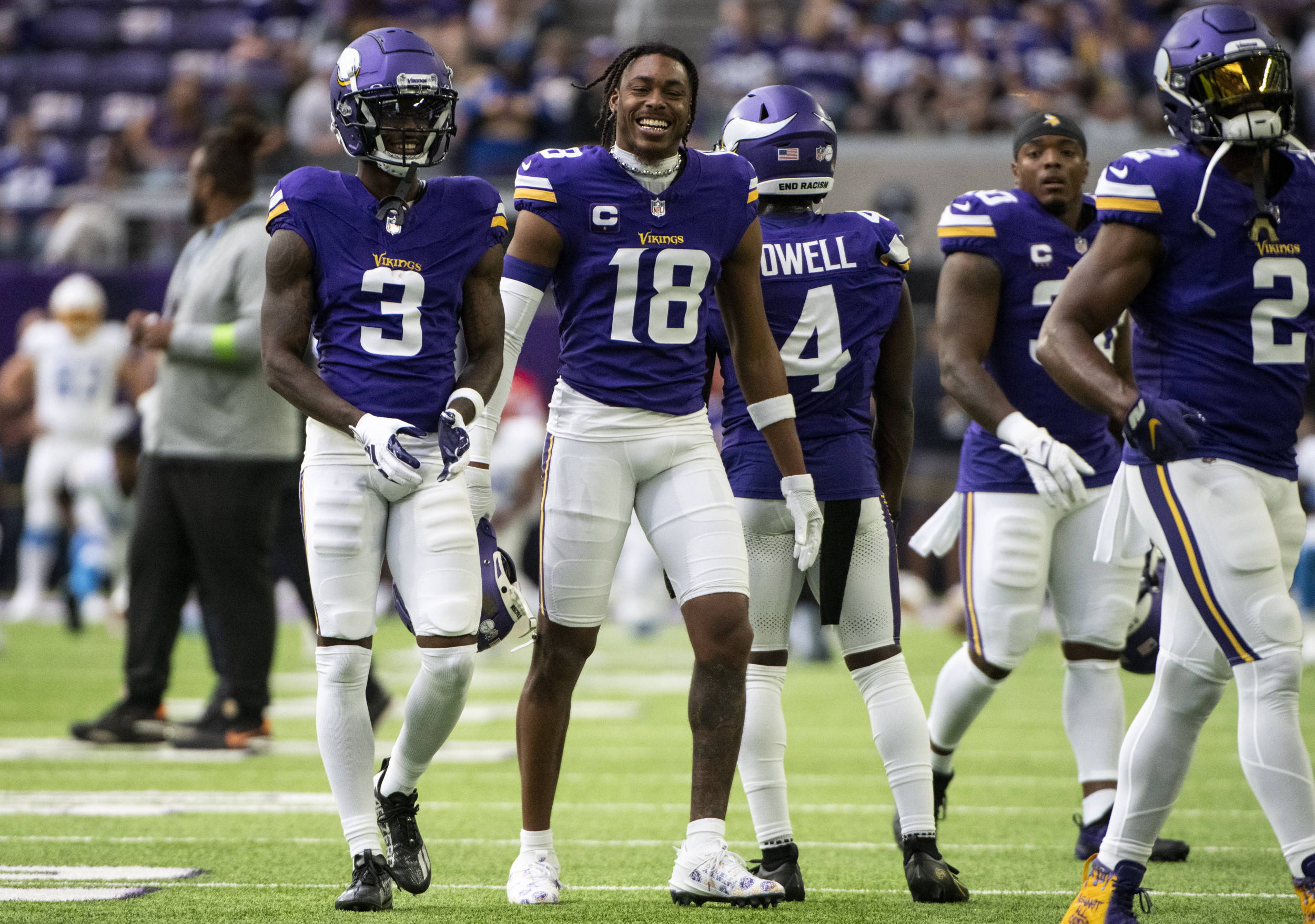 Vikings' Jordan Addison Leaves Practice With Potentially Serious Leg Injury