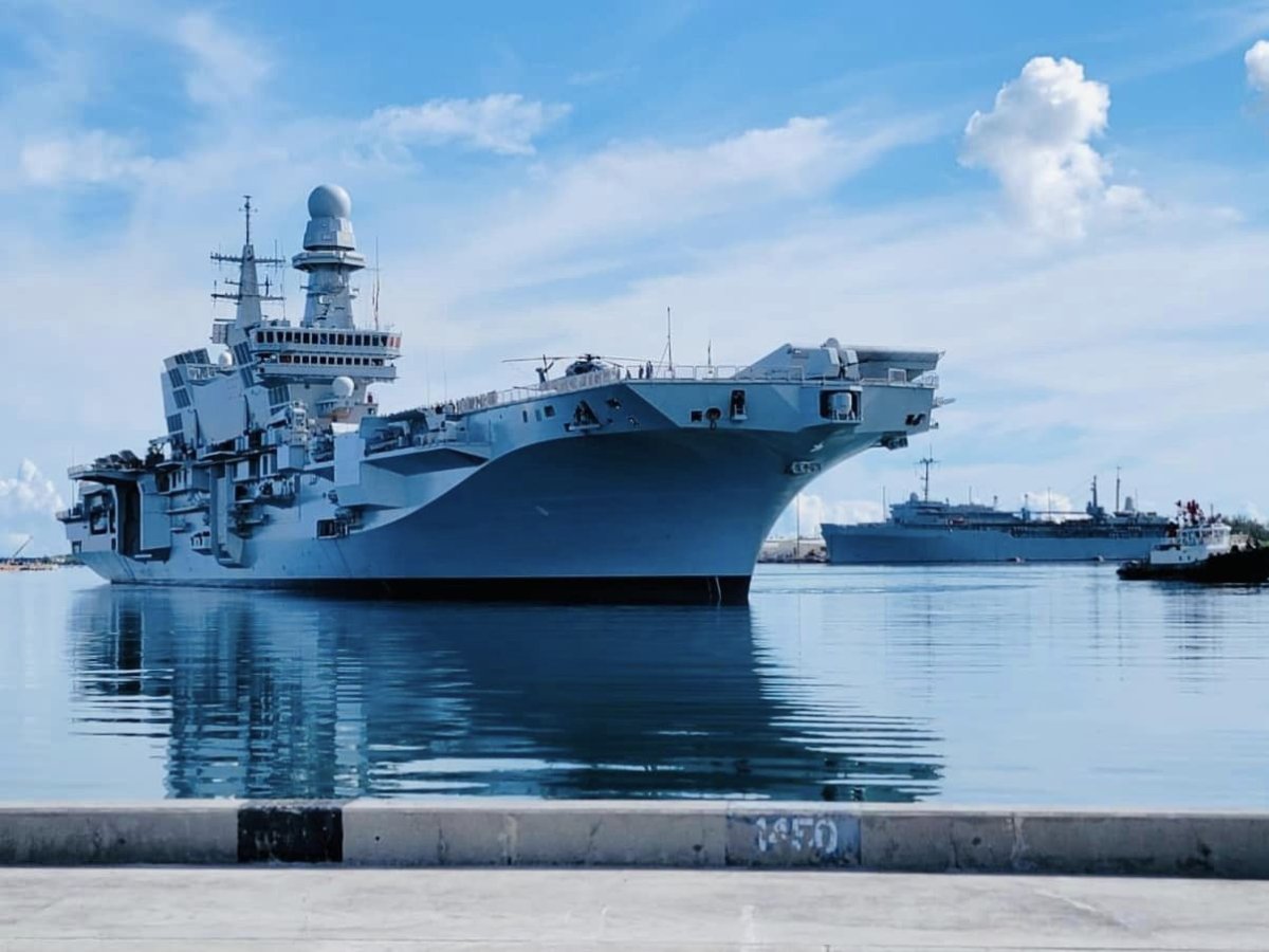 Italian Navy Aircraft Carrier Visits Guam