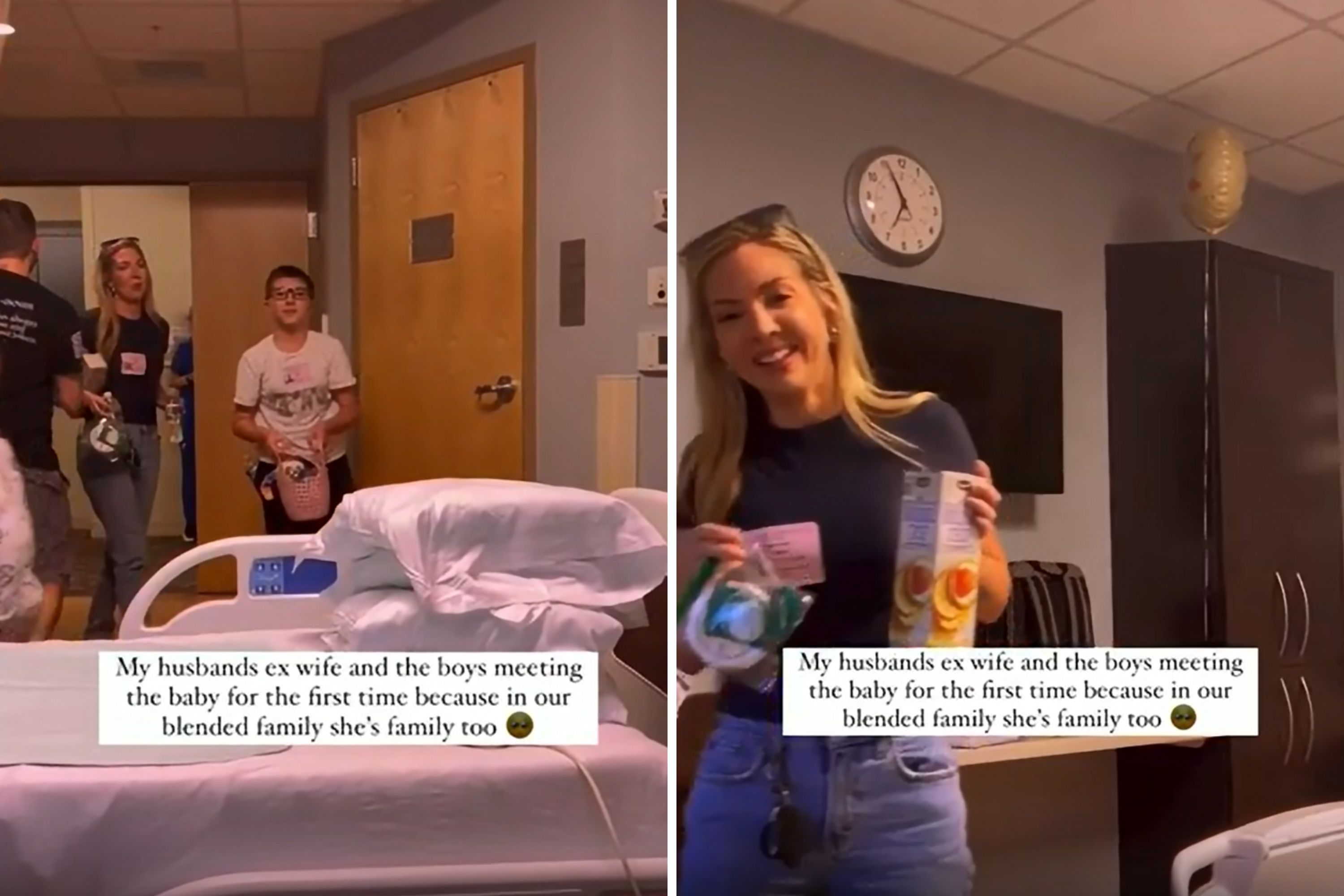 Young mother praised for inviting her husband’s ex-wife into the delivery room: “Family”