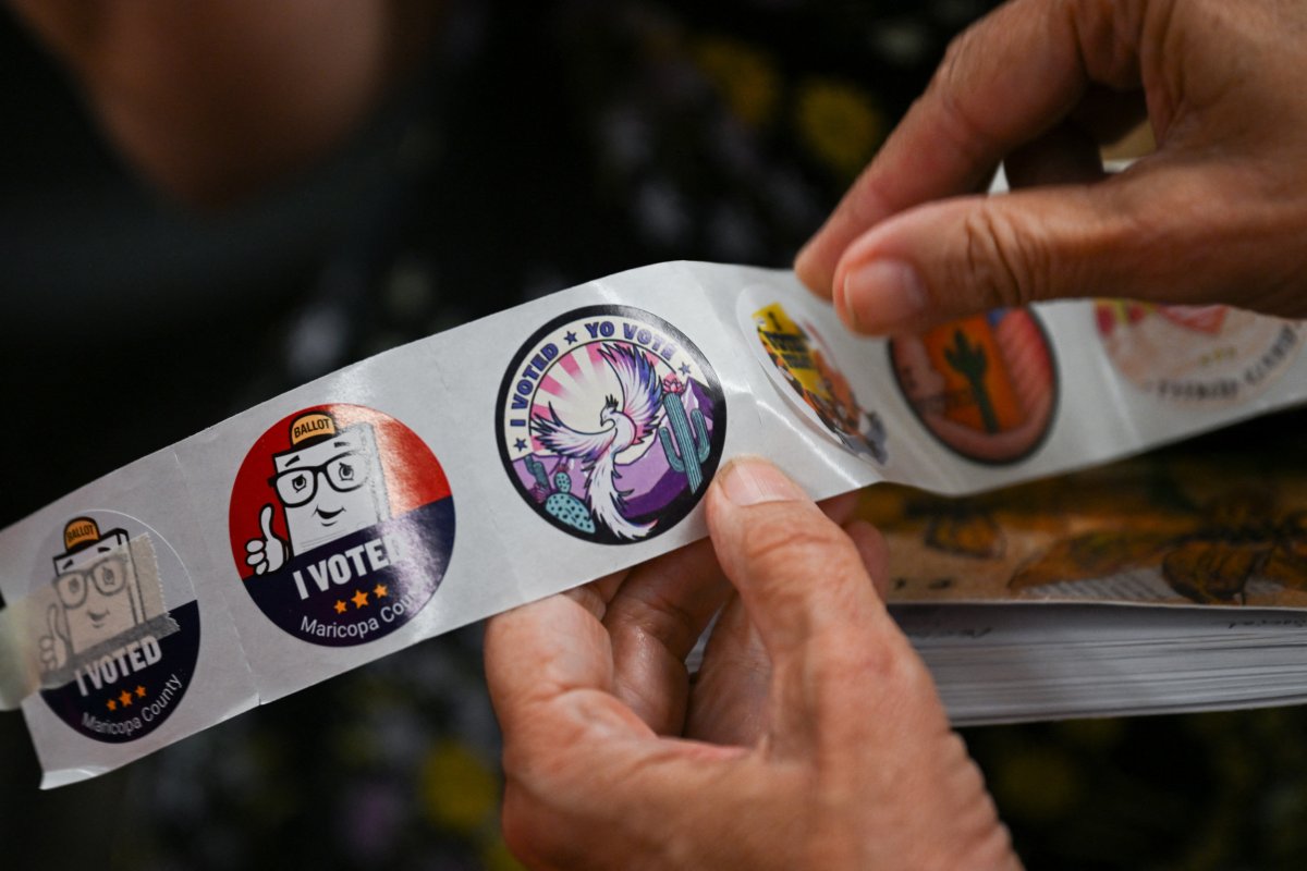 I Voted stickers Maricopa County Arizona