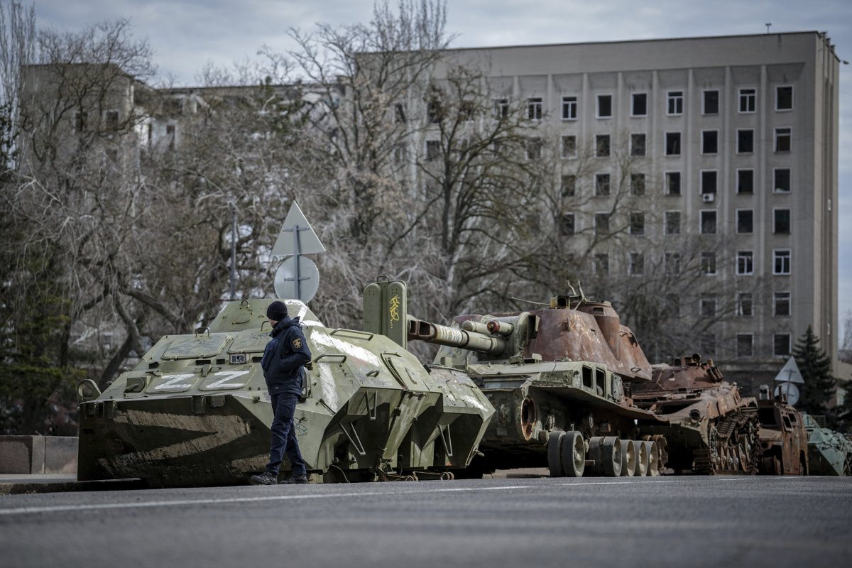 Russian tank destroyed
