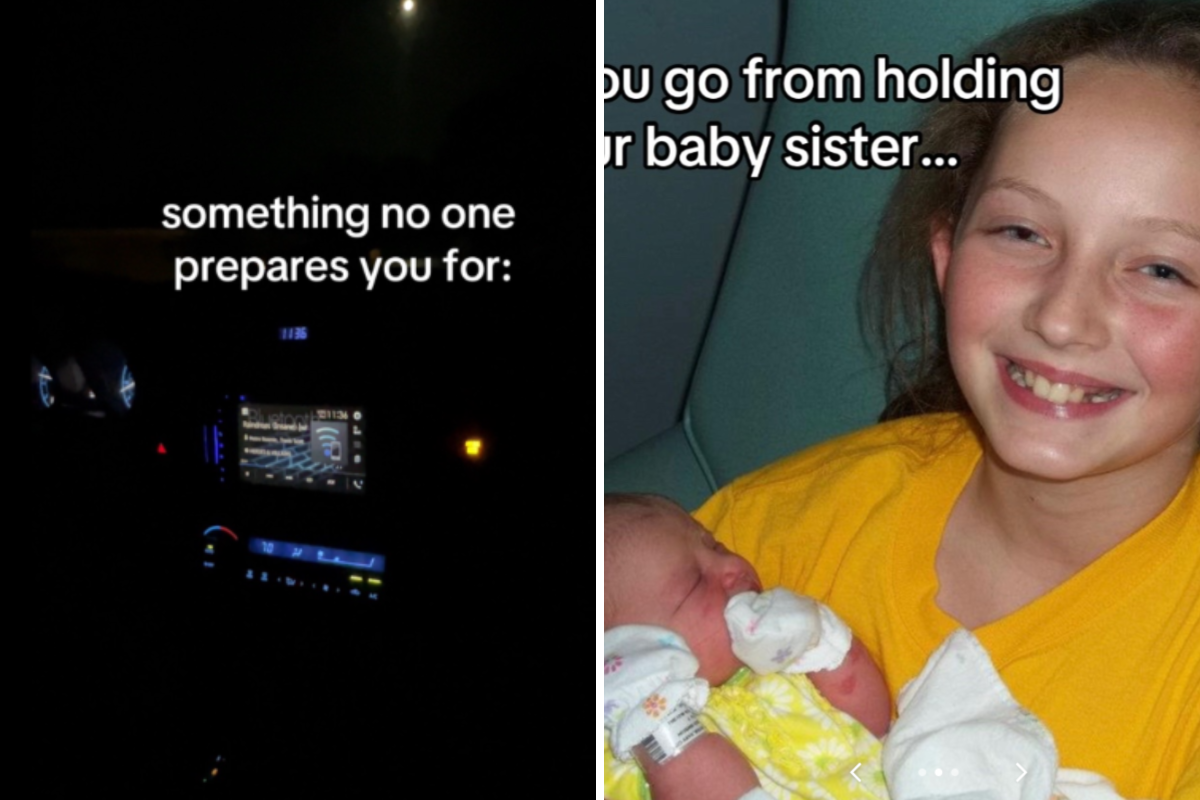 Go from holding your baby sister