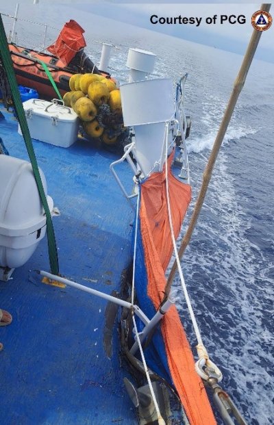 Damage Sustained by Philippine Ship in Collision Damage Sustained by Philippine Ship in Collision