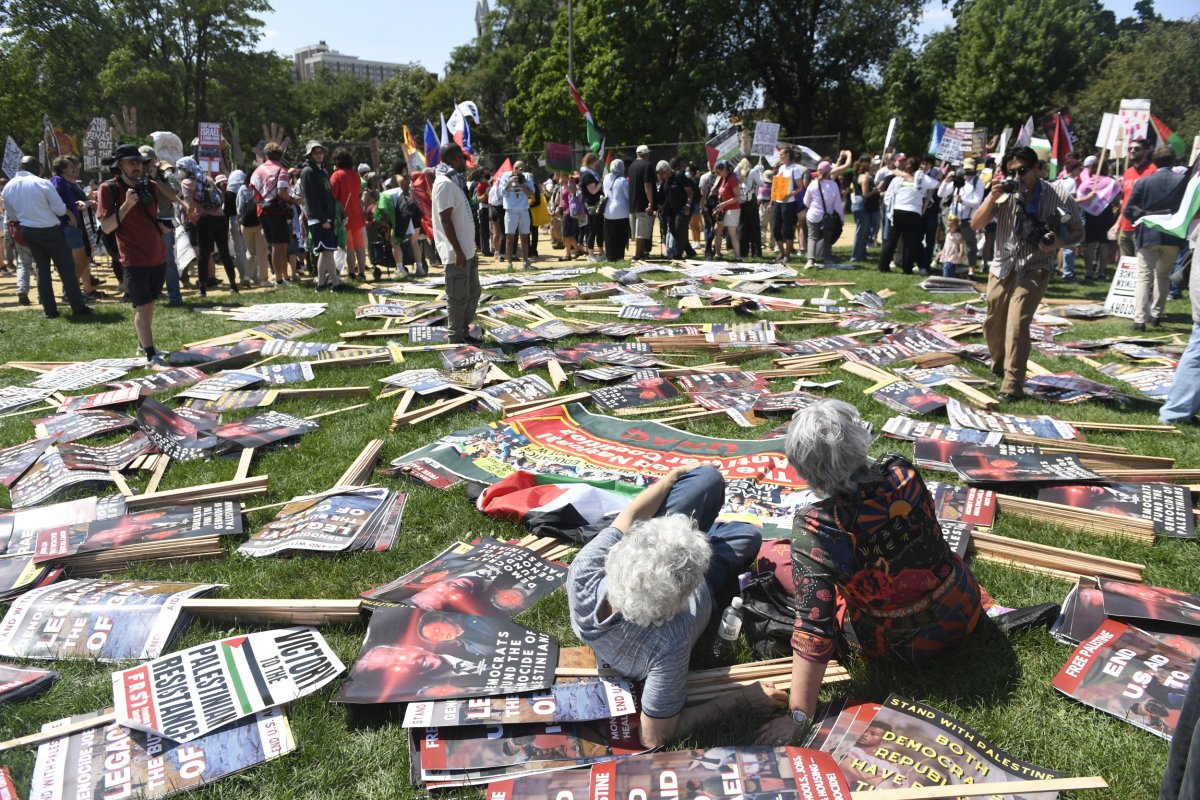 DNC protest signs