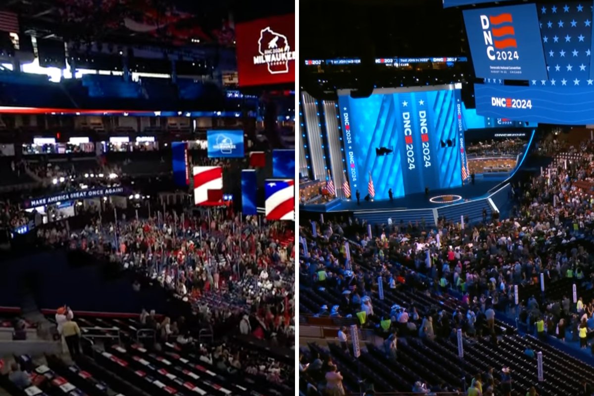 RNC DNC Crowd Comparison Day 1