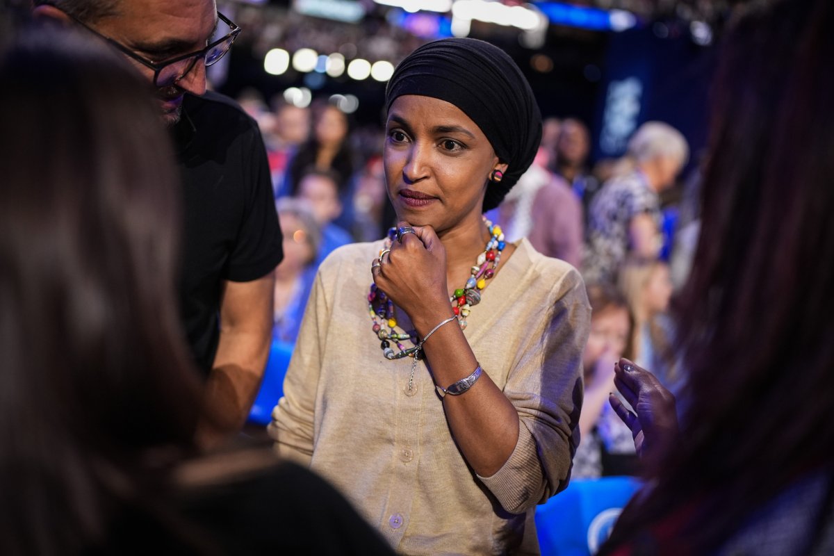 Ilhan Omar Kamala Harris Donald Trump DNC