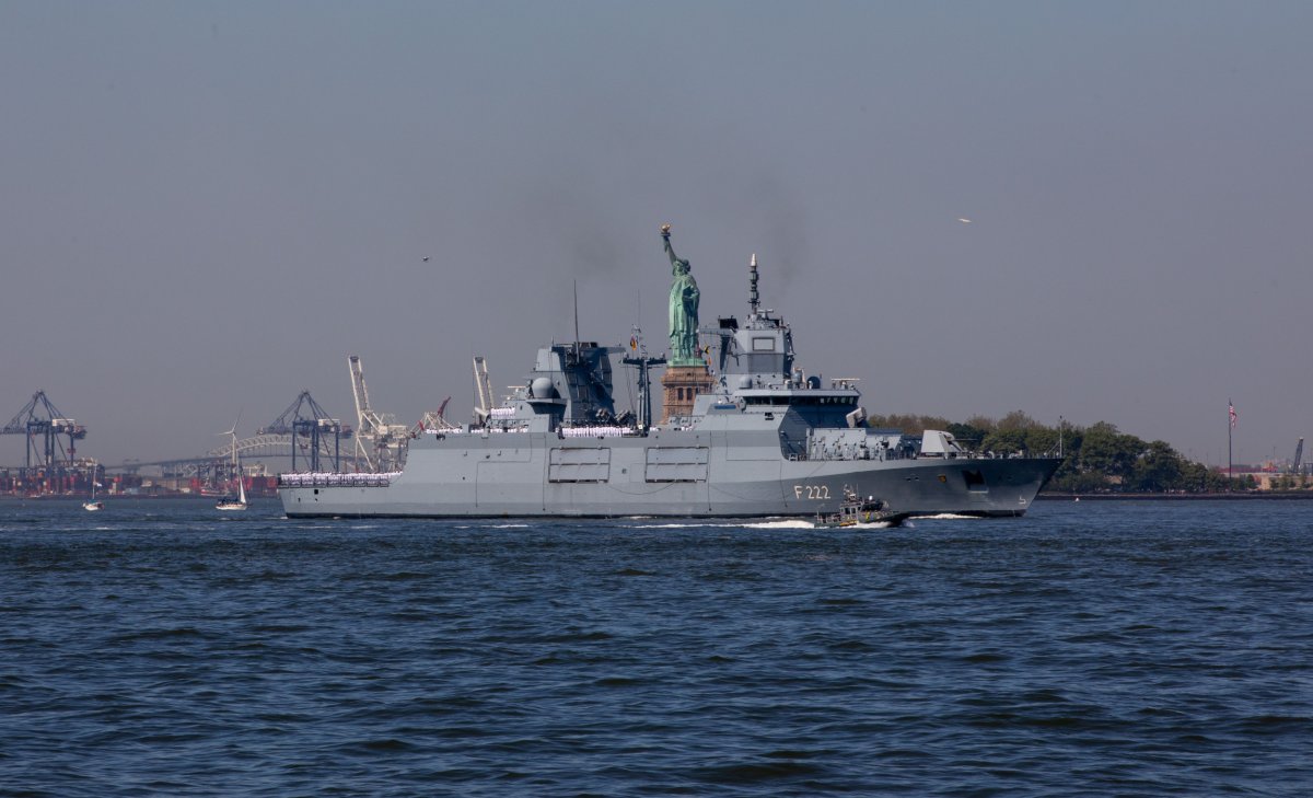 German Warship Visits New York City