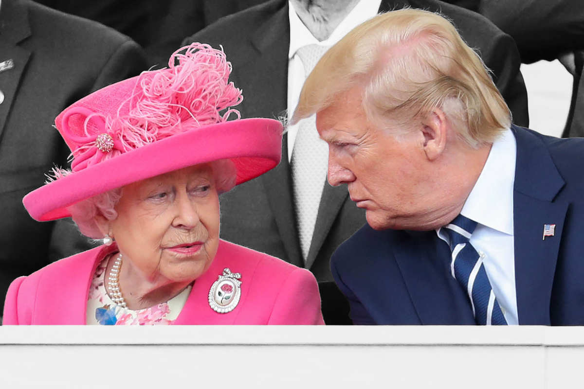 Queen Elizabeth and Donald Trump