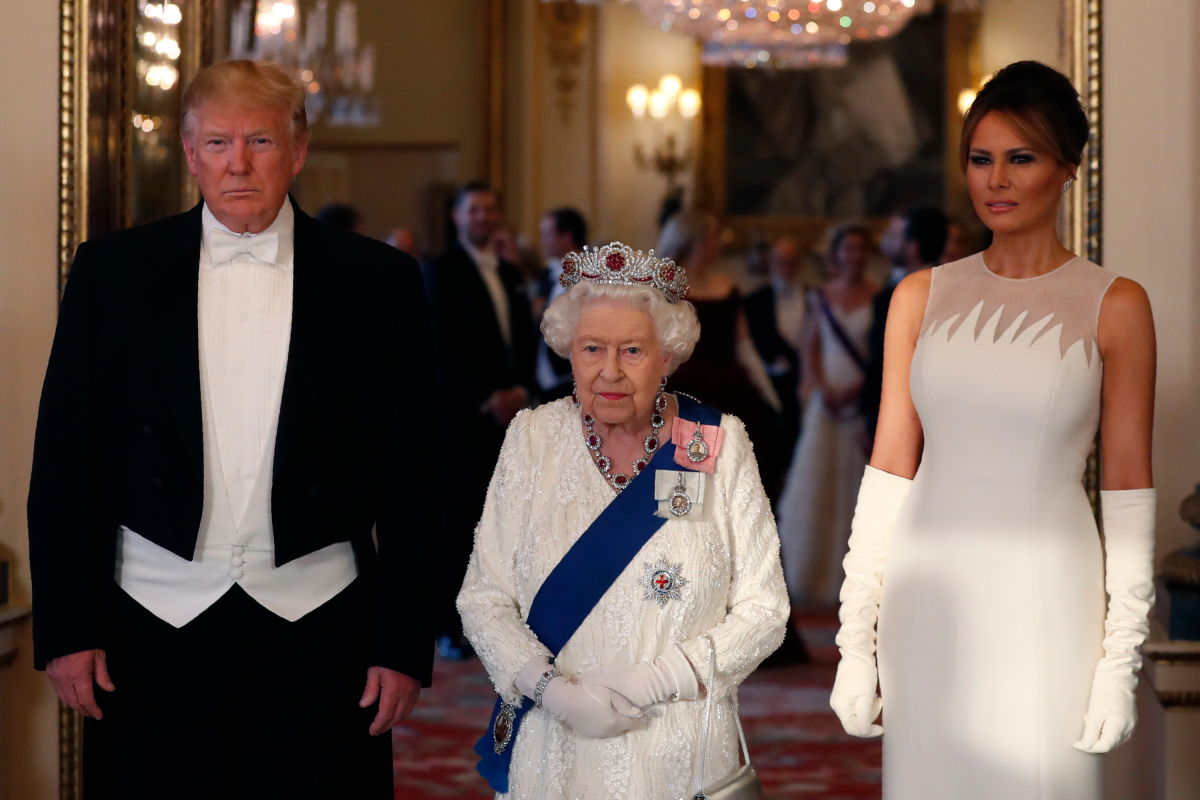 Donald Trump, Queen Elizabeth and Melania Trump