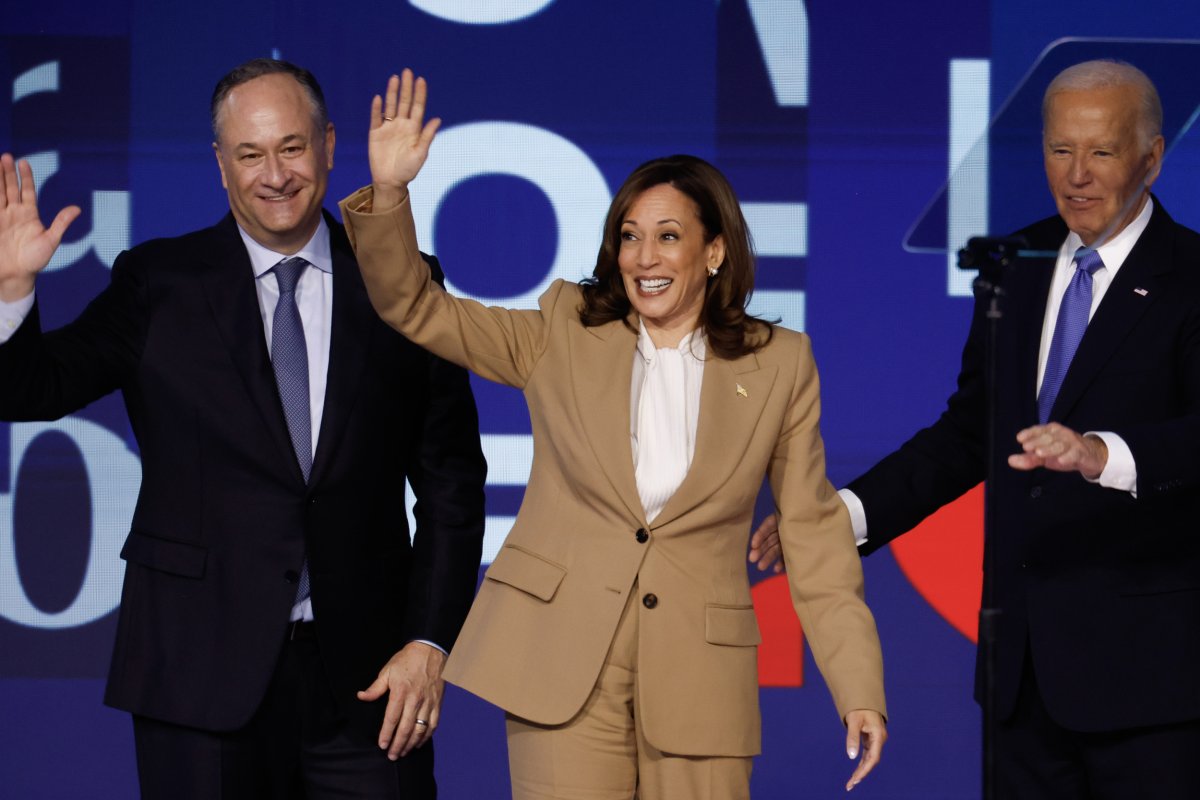 Doug Emhoff, Kamala Harris, and Joe Biden