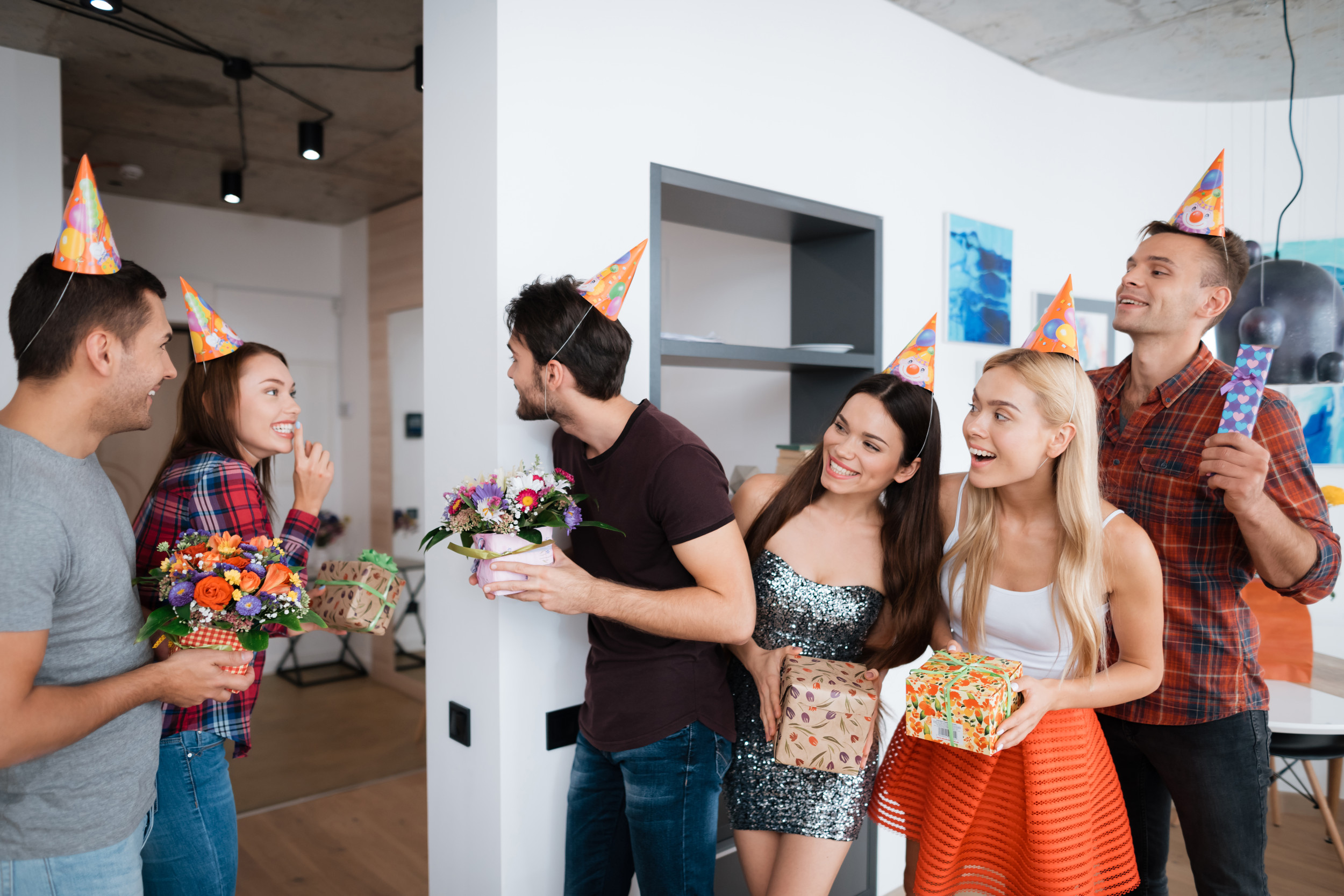 Hysteria as woman enters her own surprise party “without realizing it”