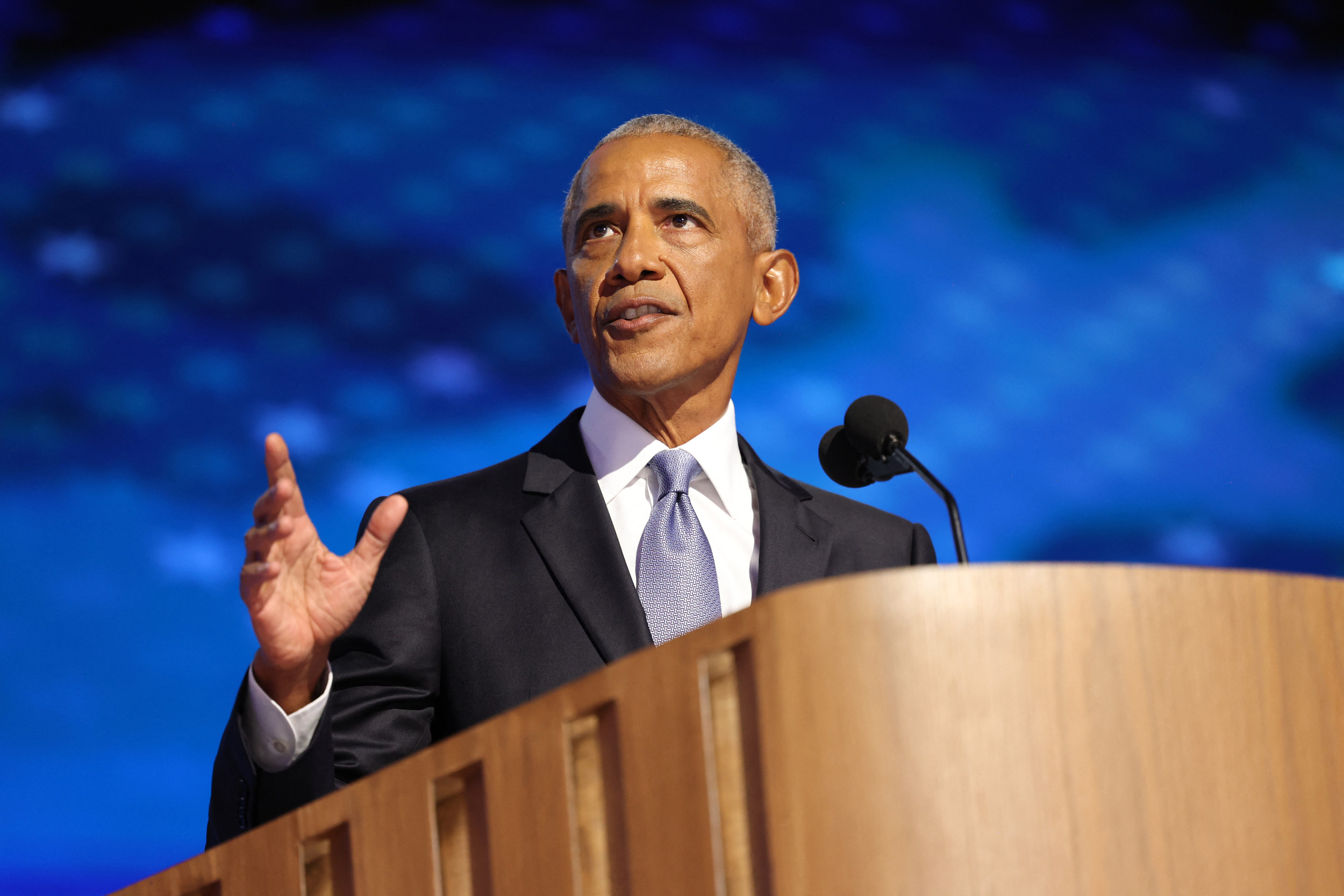 Former US President Barack Obama speaks on