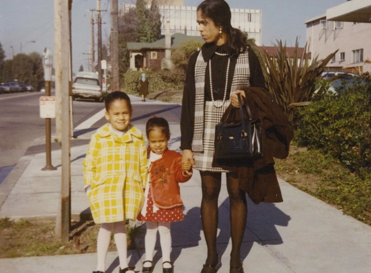 Kamala Harris with her mother