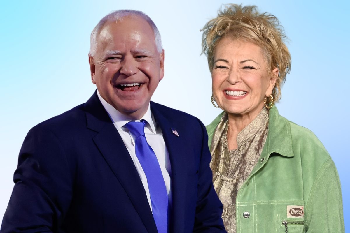Tim Walz and Roseanne Barr