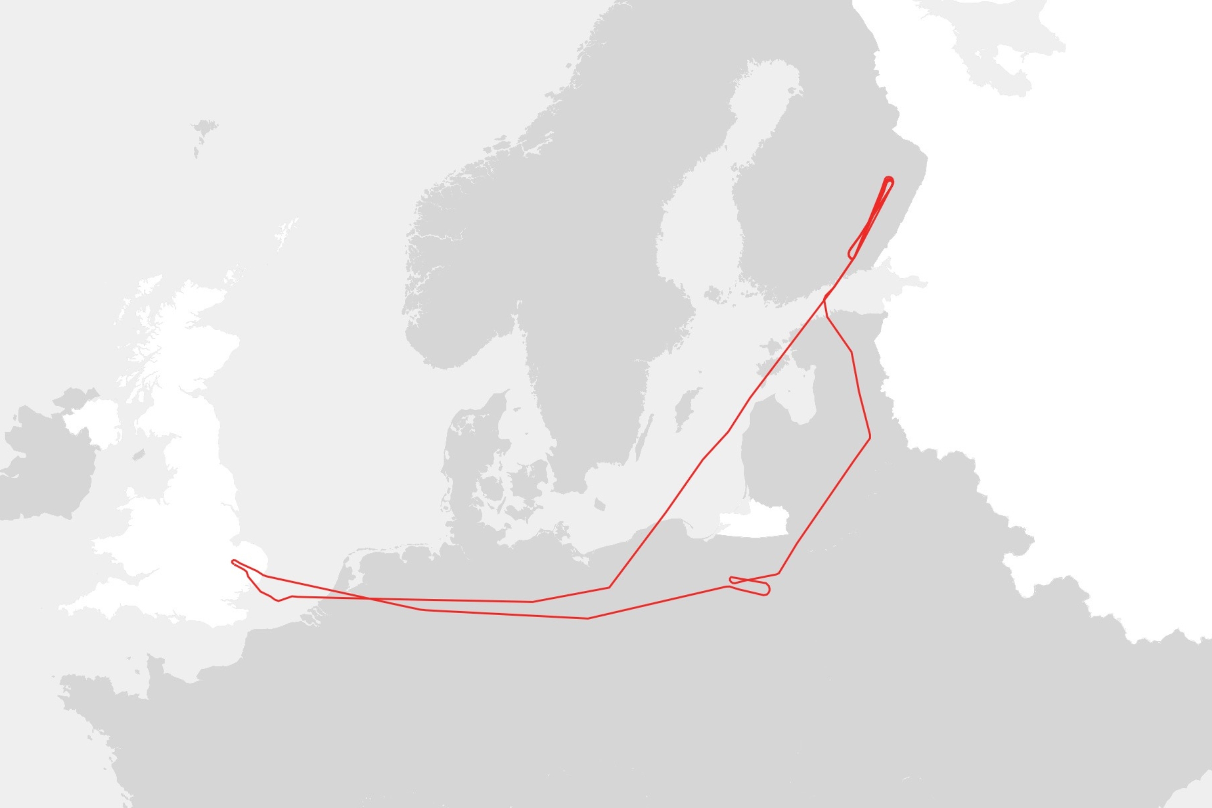 Map shows US spy flights near the Russian border