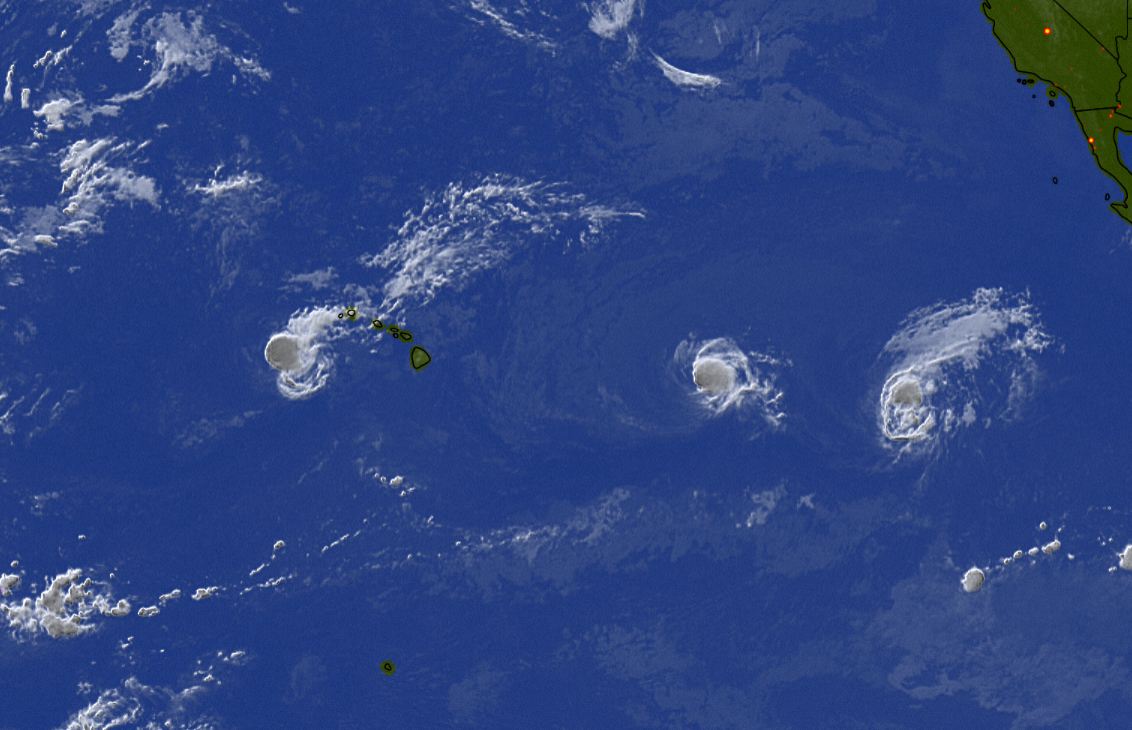 “Tracking the Path of Three Pacific Tropical Cyclones”