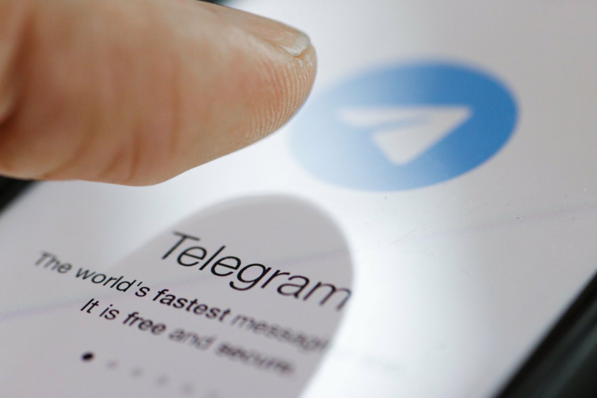 Telegram stock photo