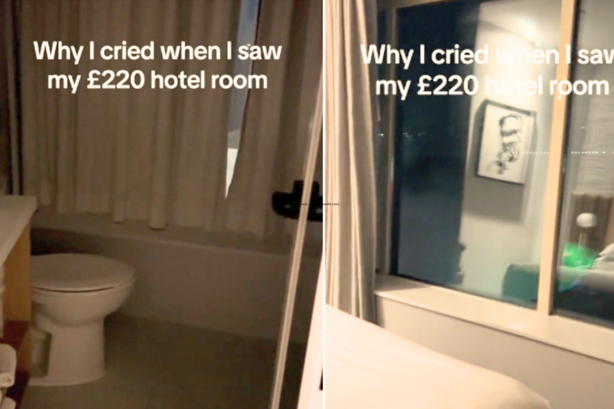 A hotel room near Niagara falls.