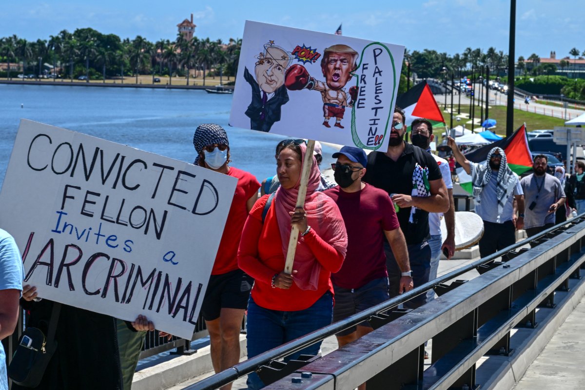 Protesting Trump and Netanyahu