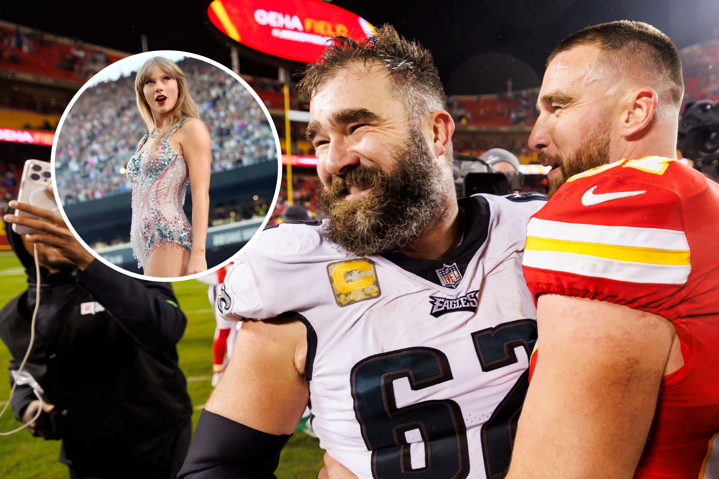 Jason Kelce’s Taylor Swift reference to Travis goes viral