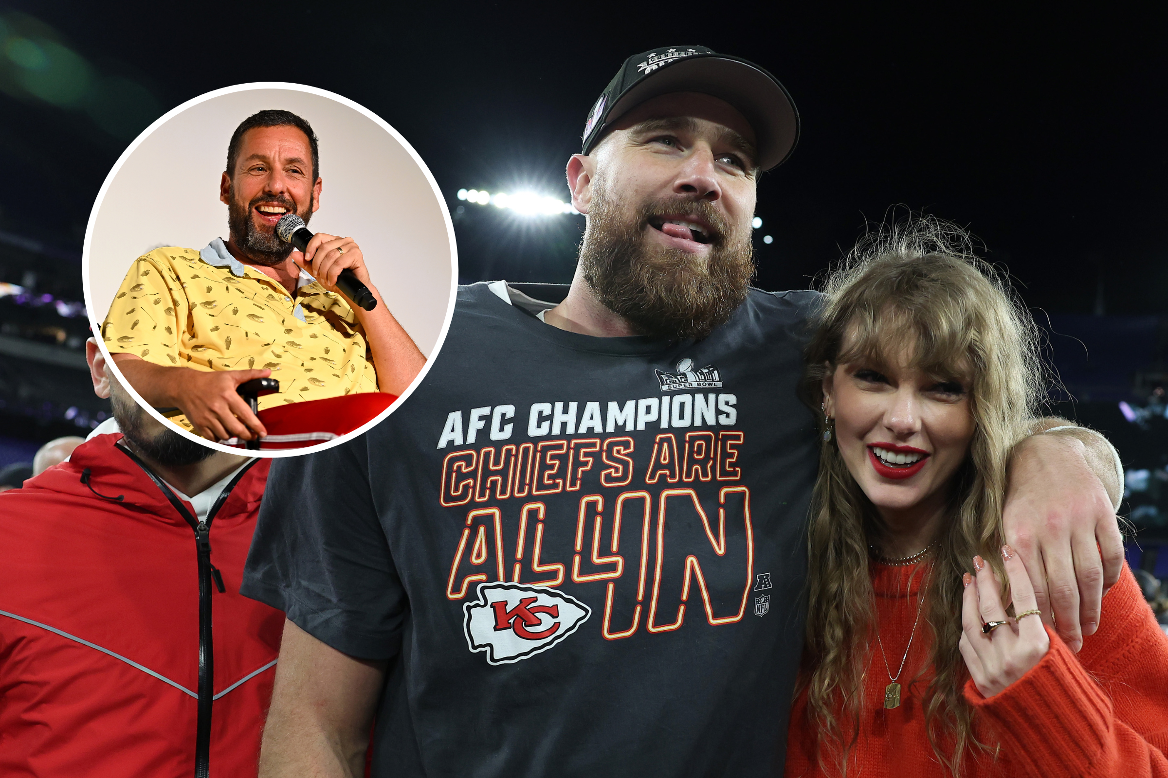 Travis Kelce and Adam Sandler Discuss Taylor Swift