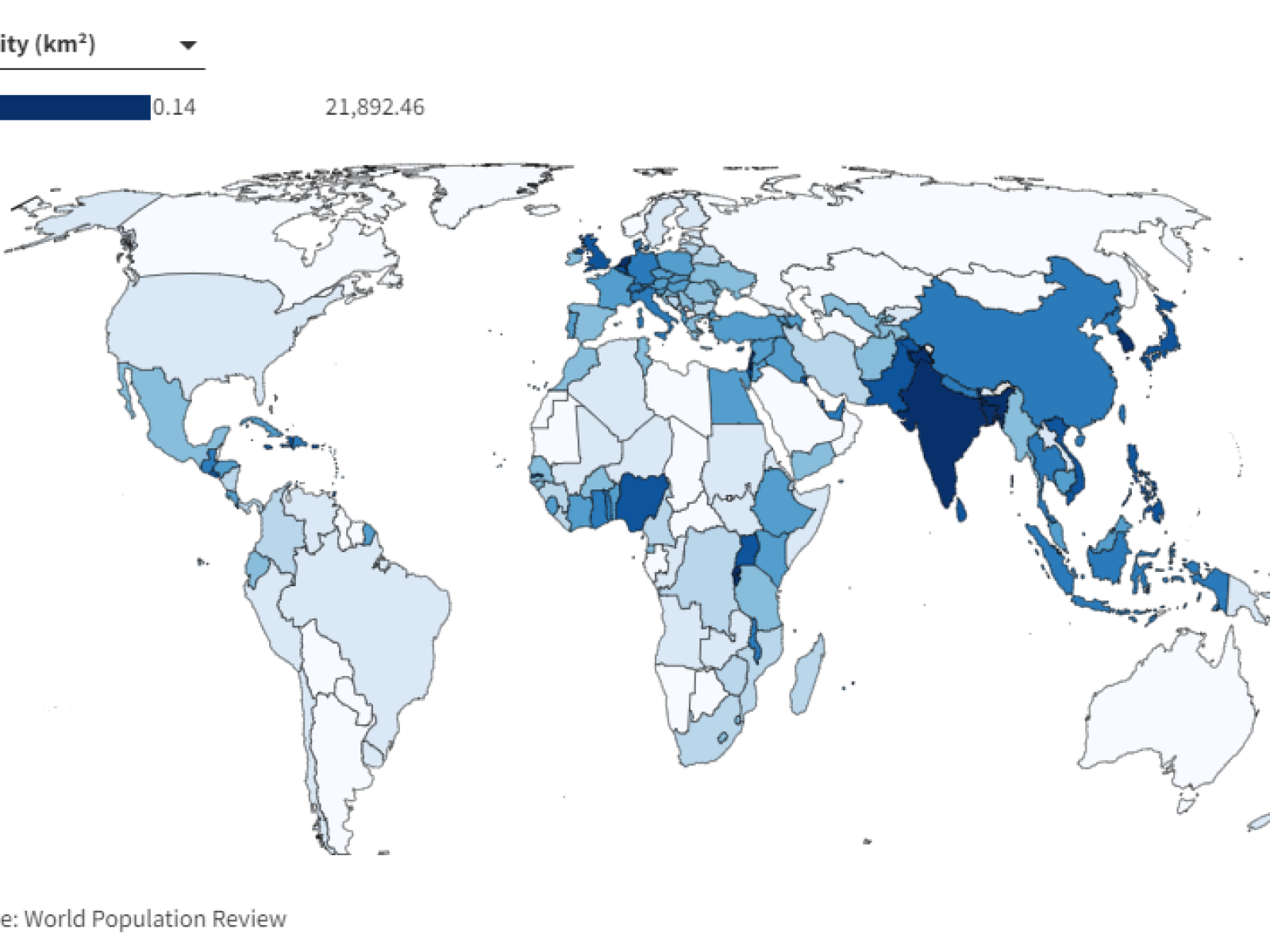 World Population Density Interactive Map