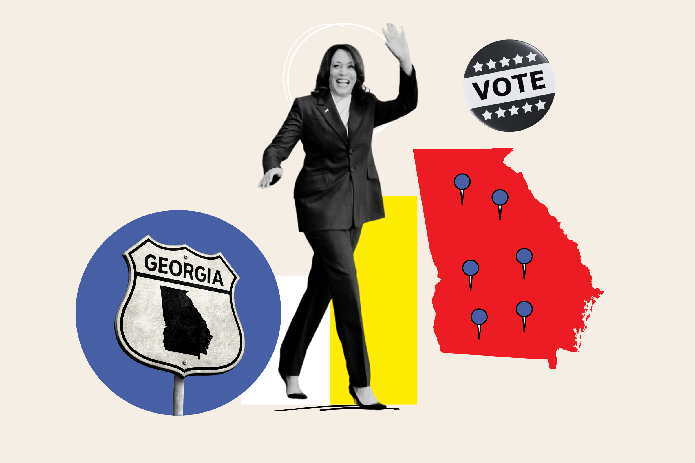 Kamala Harris Georgia Tour Maps Show Counties She Needs to Win Over ...